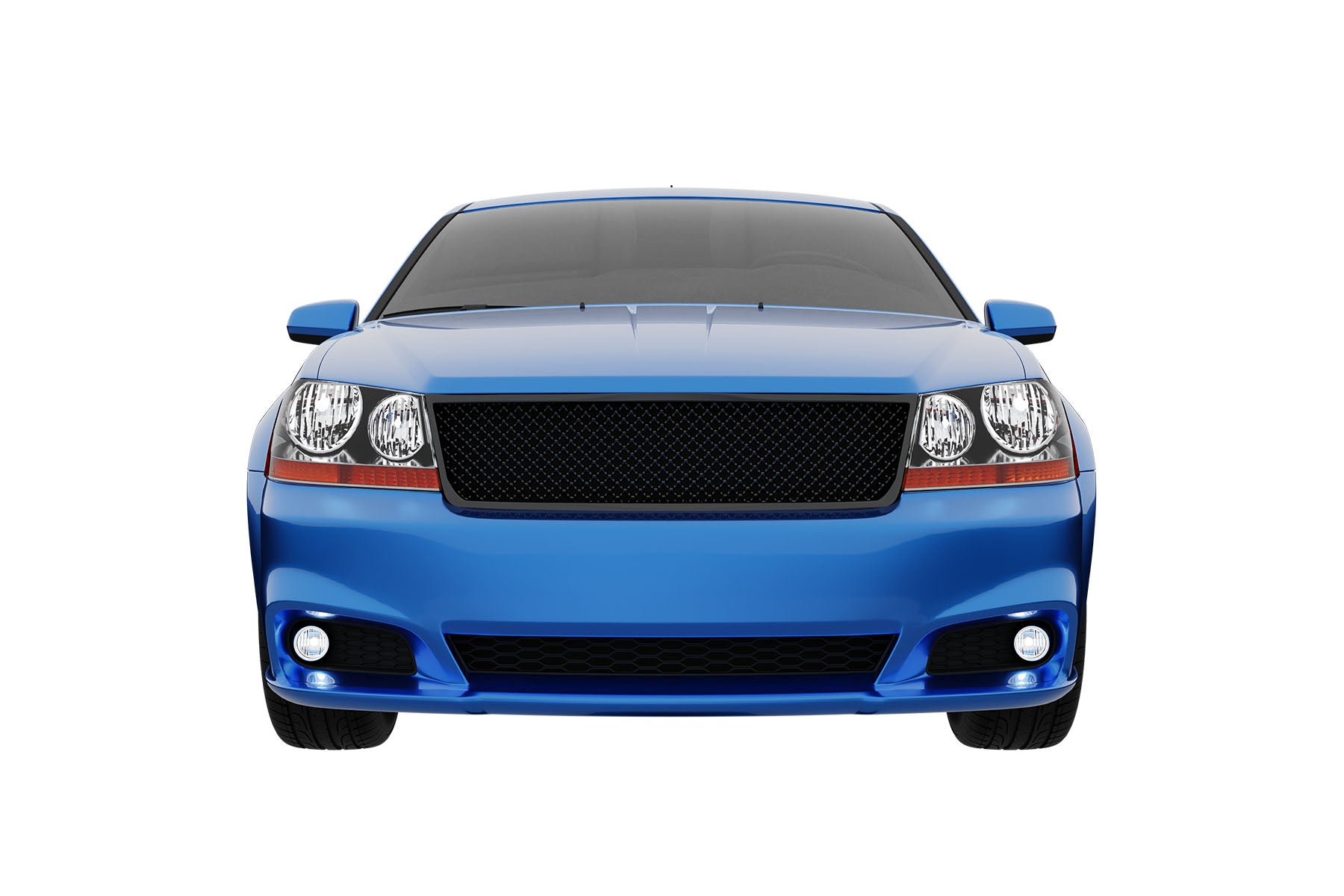 Premium ABS Gloss Black Sport Mesh Grille for Dodge Avenger 2008-2010 | Direct Fit & UV-Resistant