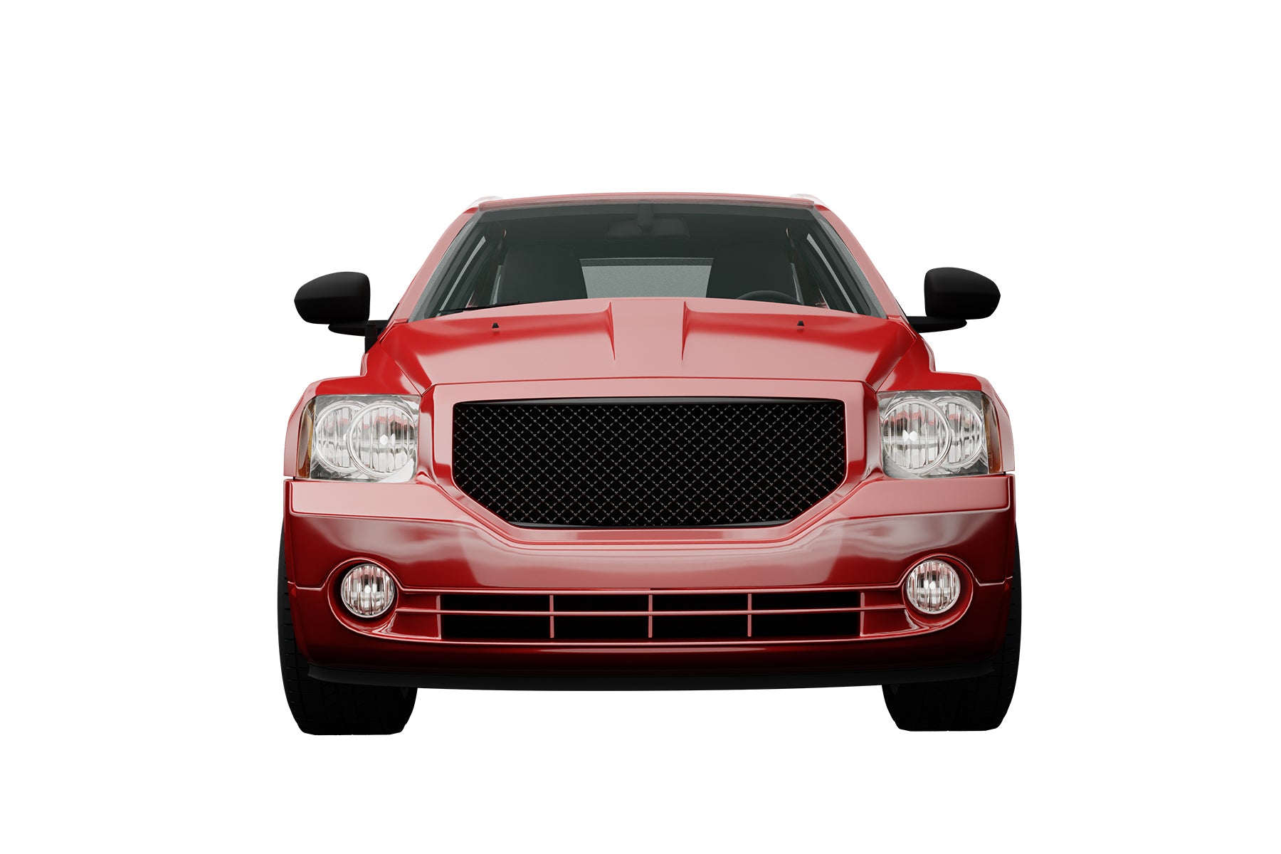 Premium ABS Gloss Black Sport Mesh Grille for Dodge Caliber 2007-2012 | Direct Fit & UV-Resistant