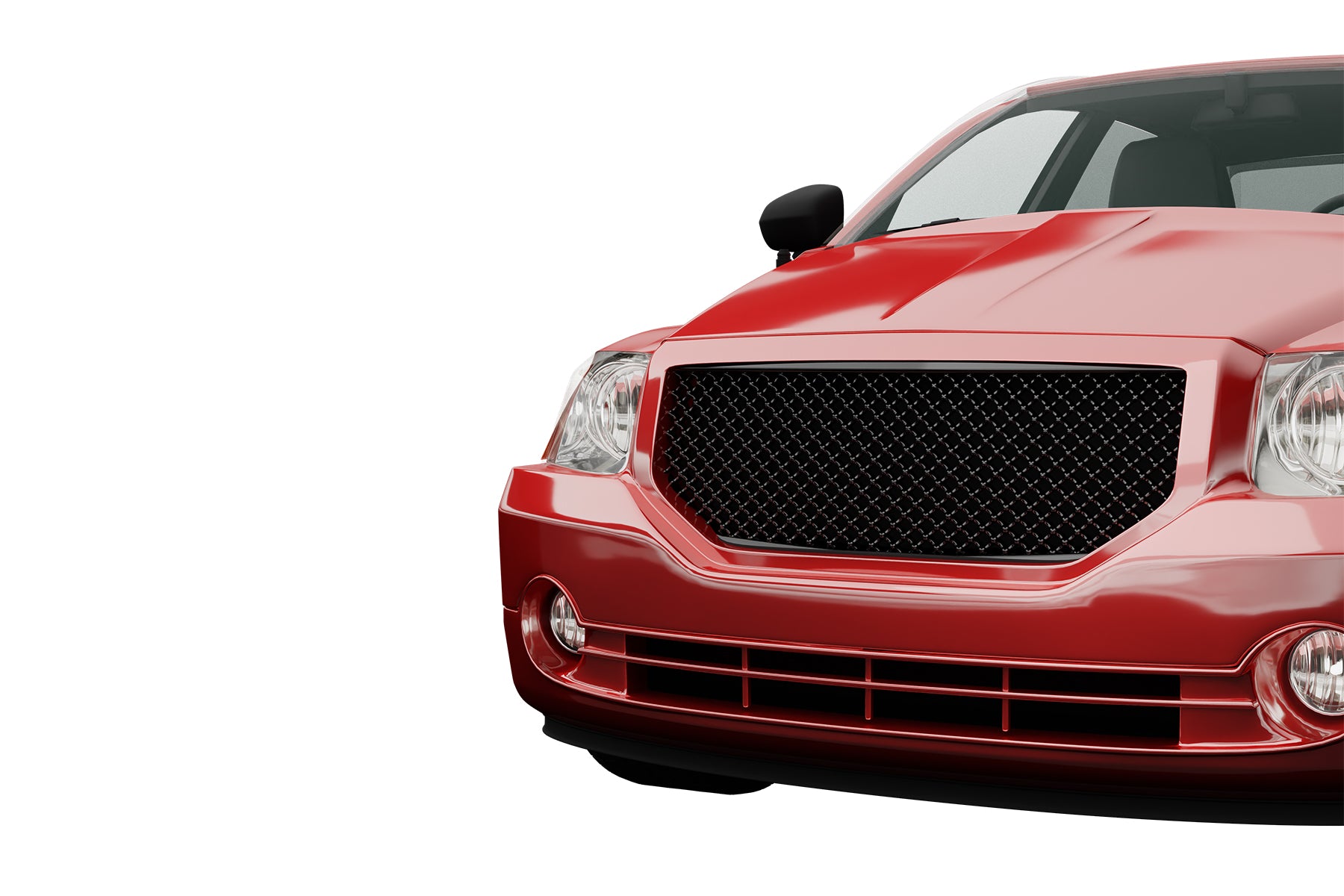 Premium ABS Gloss Black Sport Mesh Grille for Dodge Caliber 2007-2012 | Direct Fit & UV-Resistant
