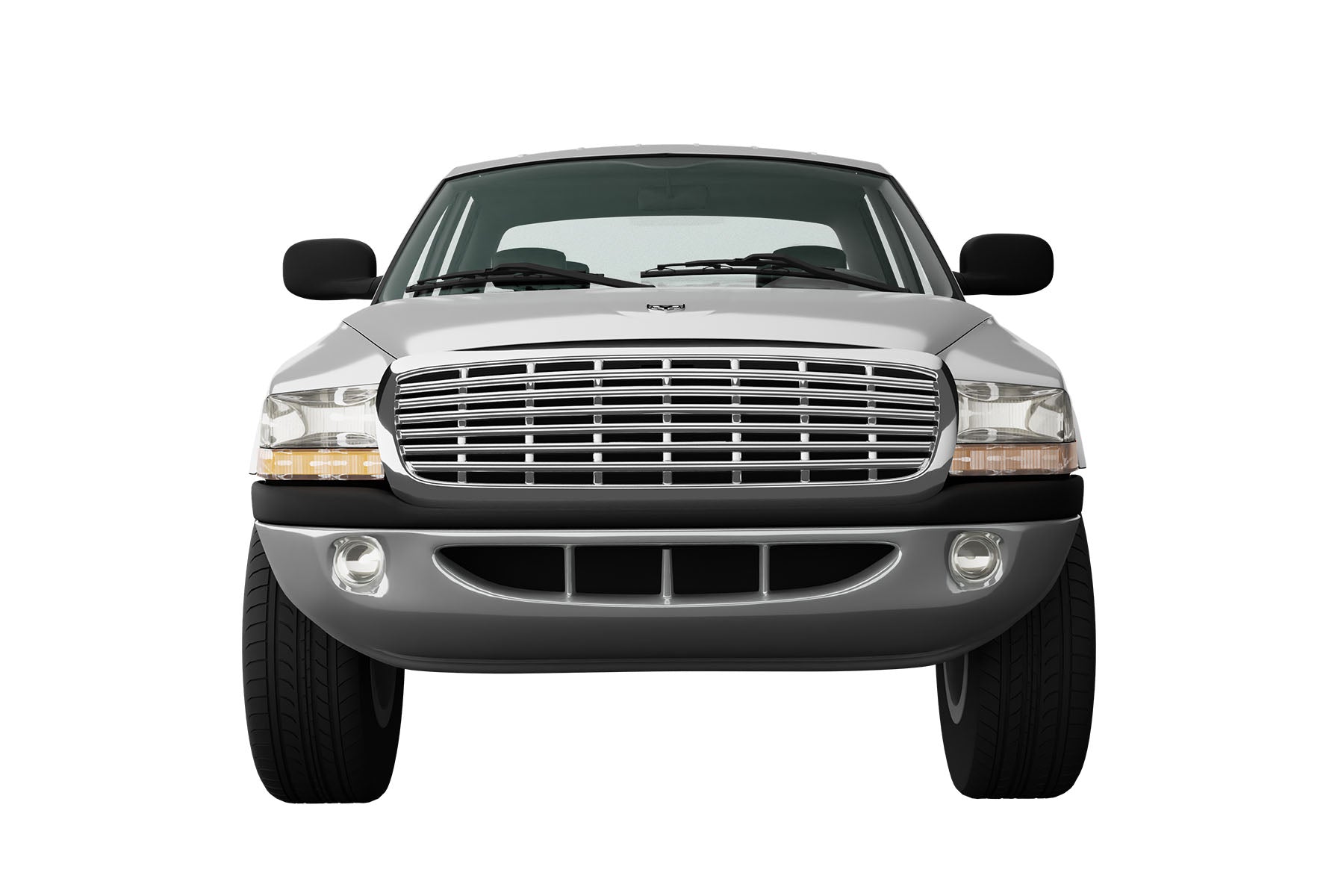 Premium ABS Chrome Horizontal Grille for Dodge Dakota/Durango 1997-2004 | Direct Fit & UV-Resistant