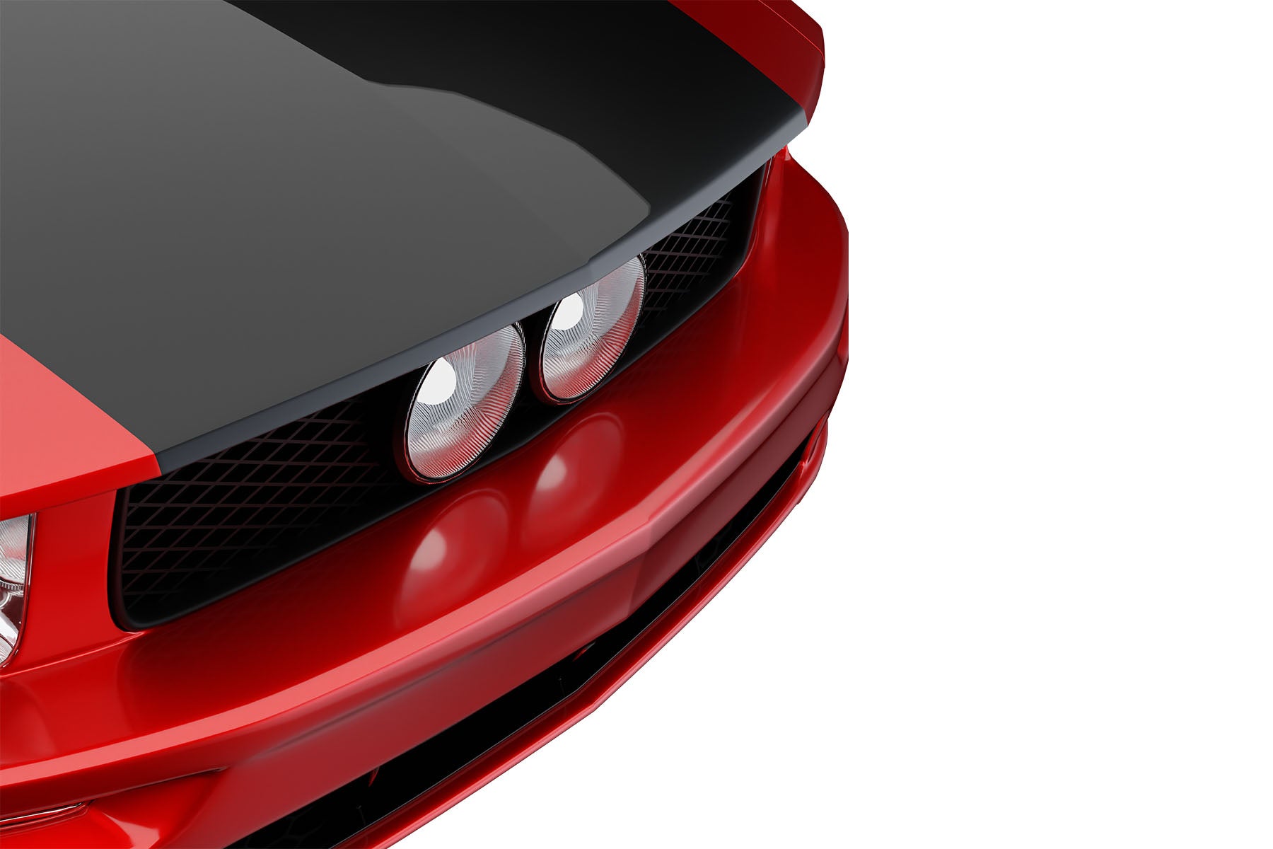 Premium ABS Matte Black Sport Mesh Grille for Ford Mustang GT 2005-2009 | Direct Fit & LED-Ready