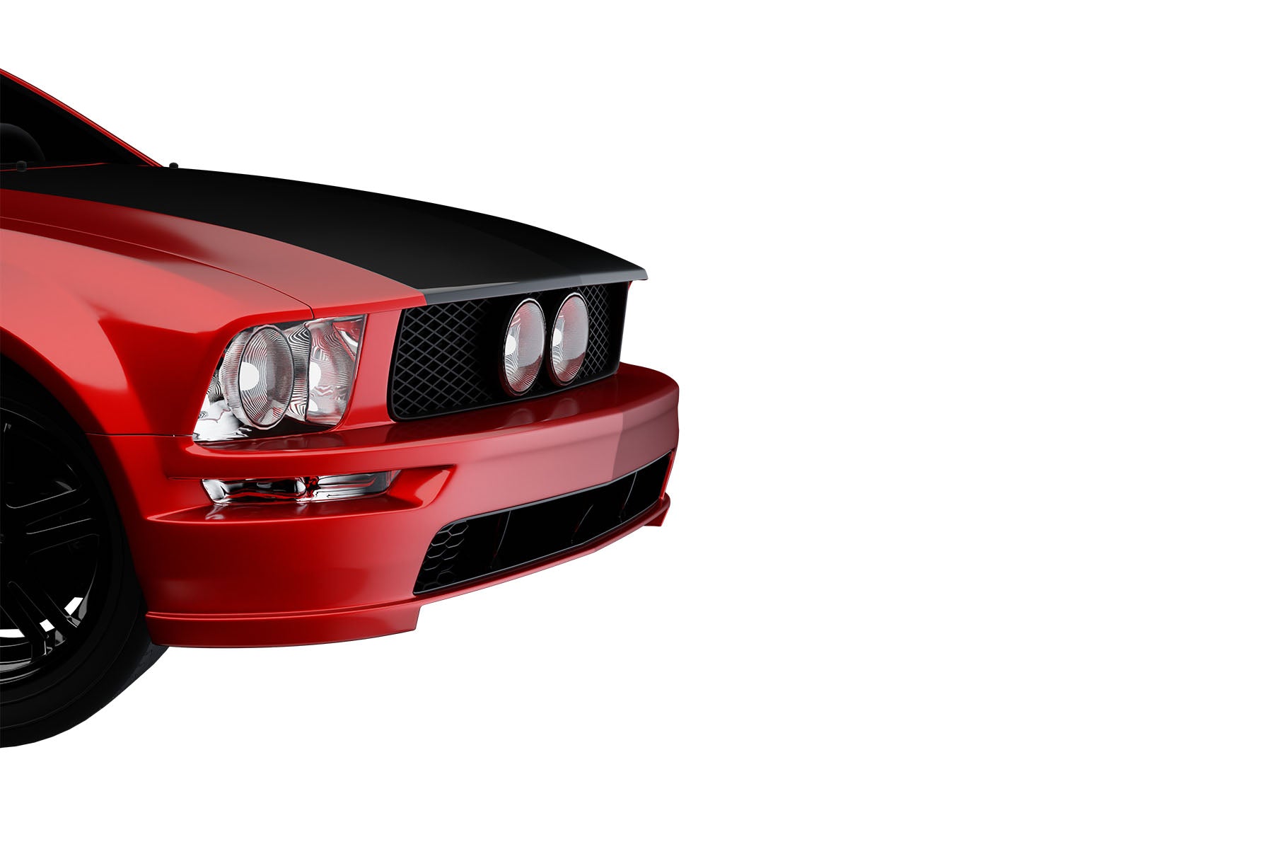 Premium ABS Matte Black Sport Mesh Grille for Ford Mustang GT 2005-2009 | Direct Fit & LED-Ready
