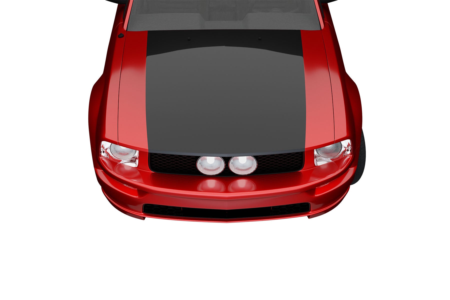 Premium ABS Matte Black Sport Mesh Grille for Ford Mustang GT 2005-2009 | Direct Fit & LED-Ready