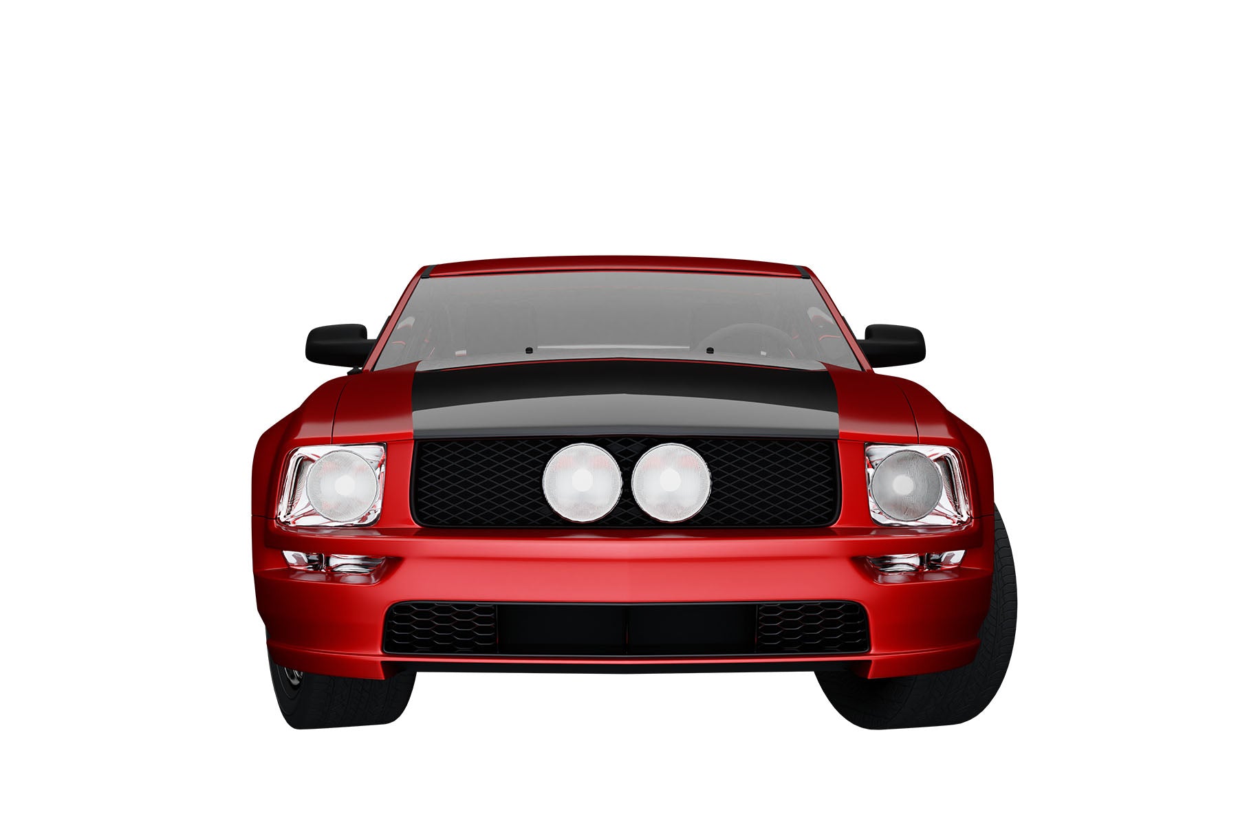 Premium ABS Matte Black Sport Mesh Grille for Ford Mustang GT 2005-2009 | Direct Fit & LED-Ready