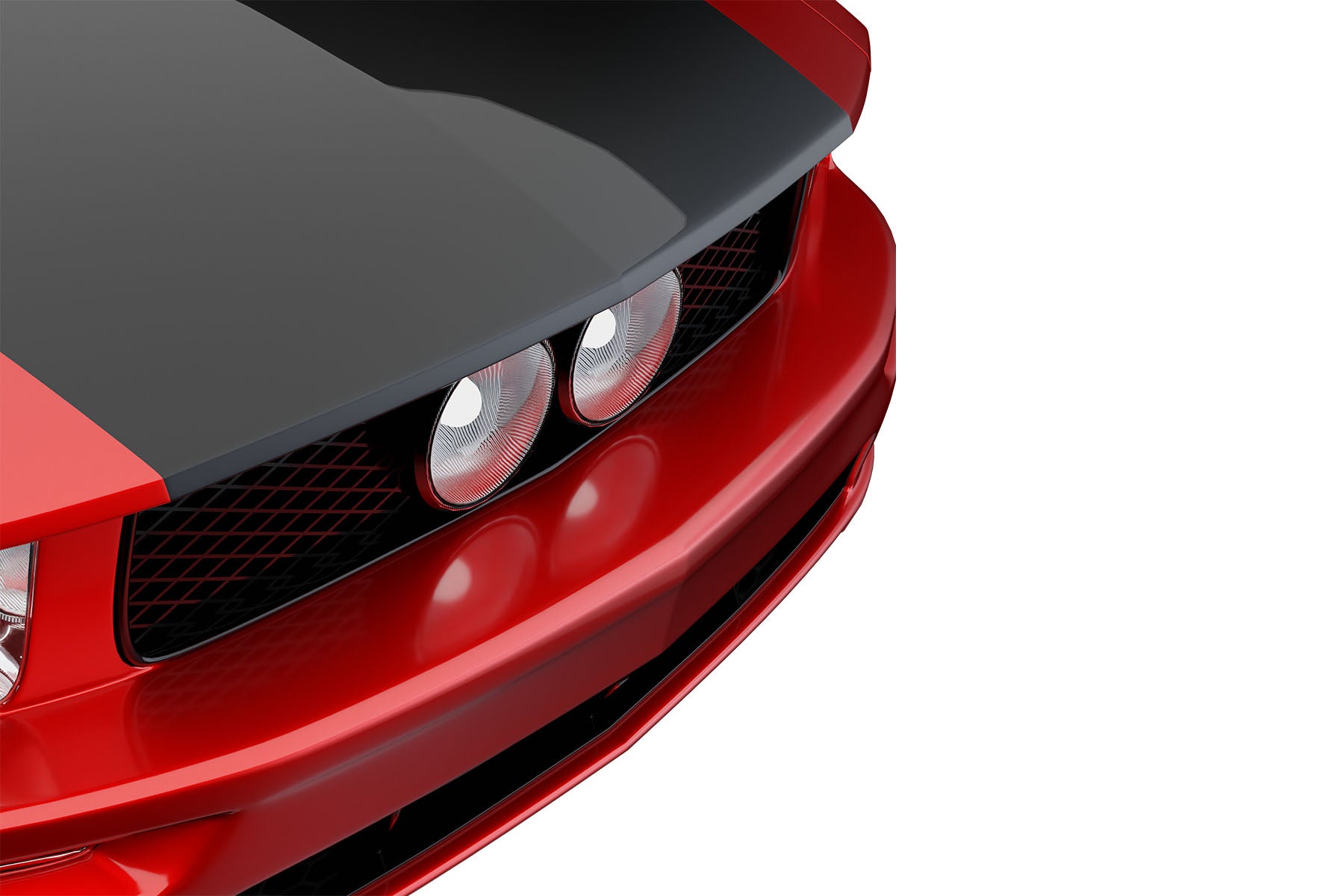 Premium ABS Glossy Black Sport Mesh Grille for Ford Mustang GT 2005-2009 | Direct Fit & LED-Ready