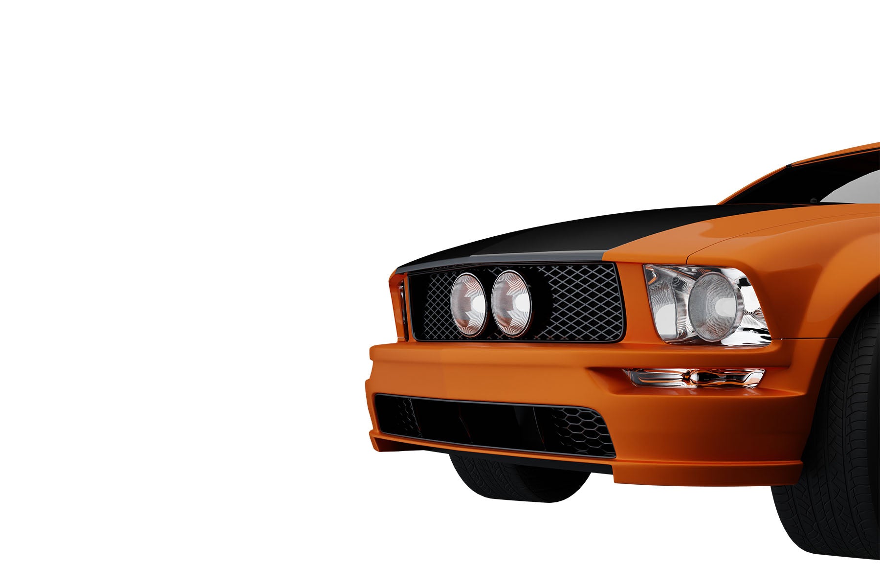 Premium ABS Glossy Black Sport Mesh Grille for Ford Mustang GT 2005-2009 | Direct Fit & LED-Ready