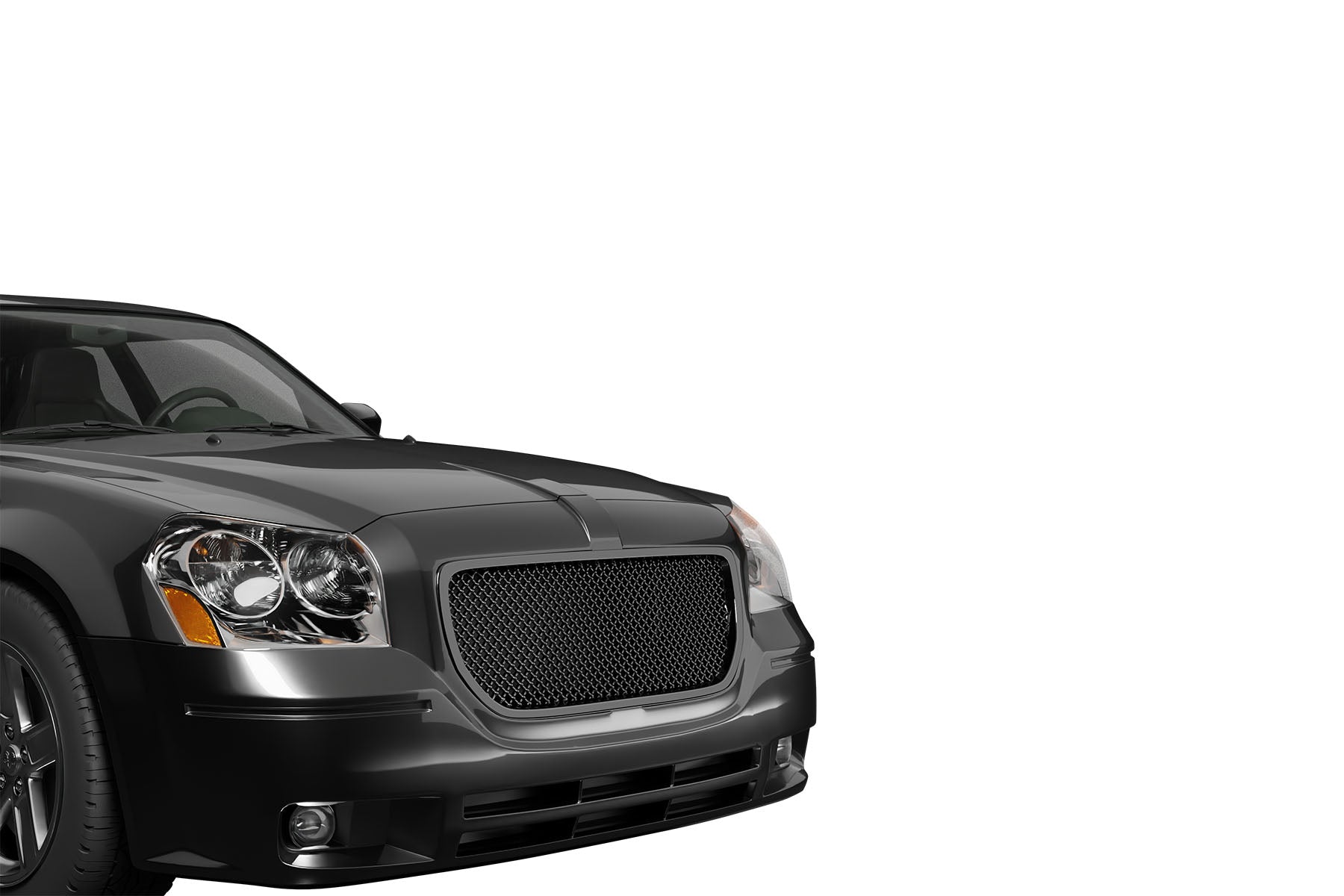Premium ABS Gloss Black Sport Mesh Grille for Dodge Magnum 2005-2007 | Direct Fit & UV-Resistant