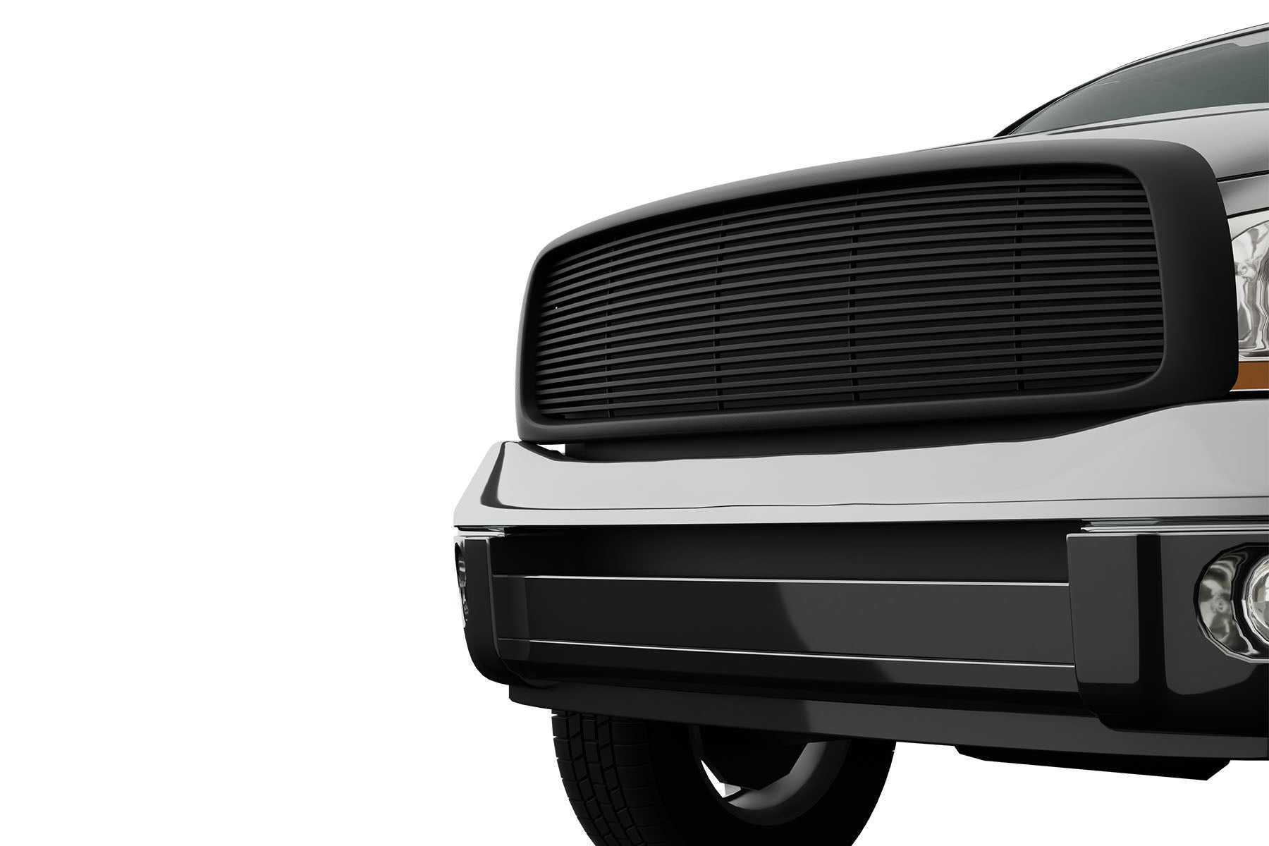 Premium ABS Matte Black Horizontal Grille for Dodge Ram 2002-2005 | Direct Fit & UV-Resistant