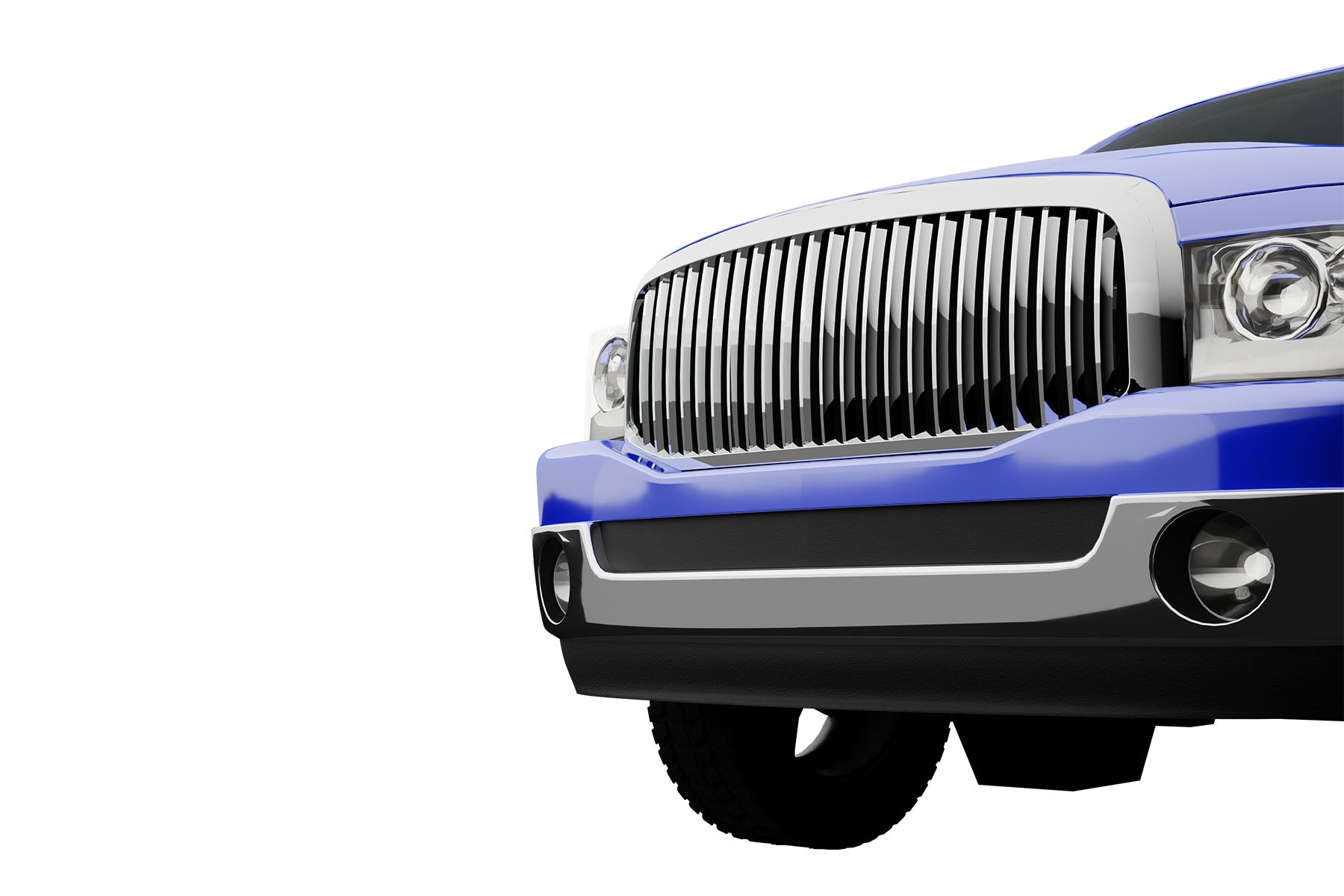 Premium ABS Chrome Vertical Front Grille for Dodge Ram 2006-2009 | Direct Fit & UV-Resistant