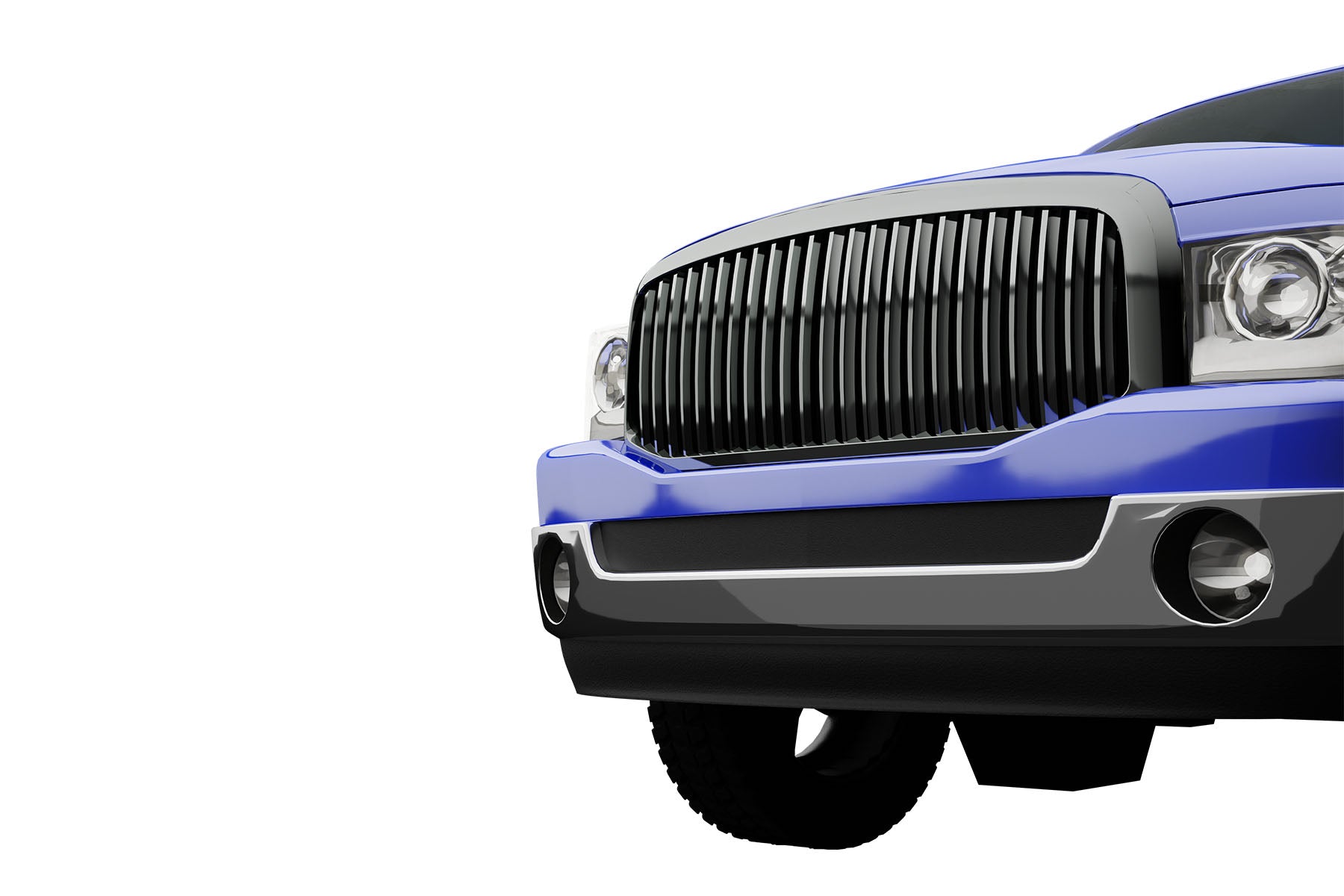 Premium ABS Gloss Black Vertical Grille for Dodge Ram 2006-2009 | Direct Fit & UV-Resistant