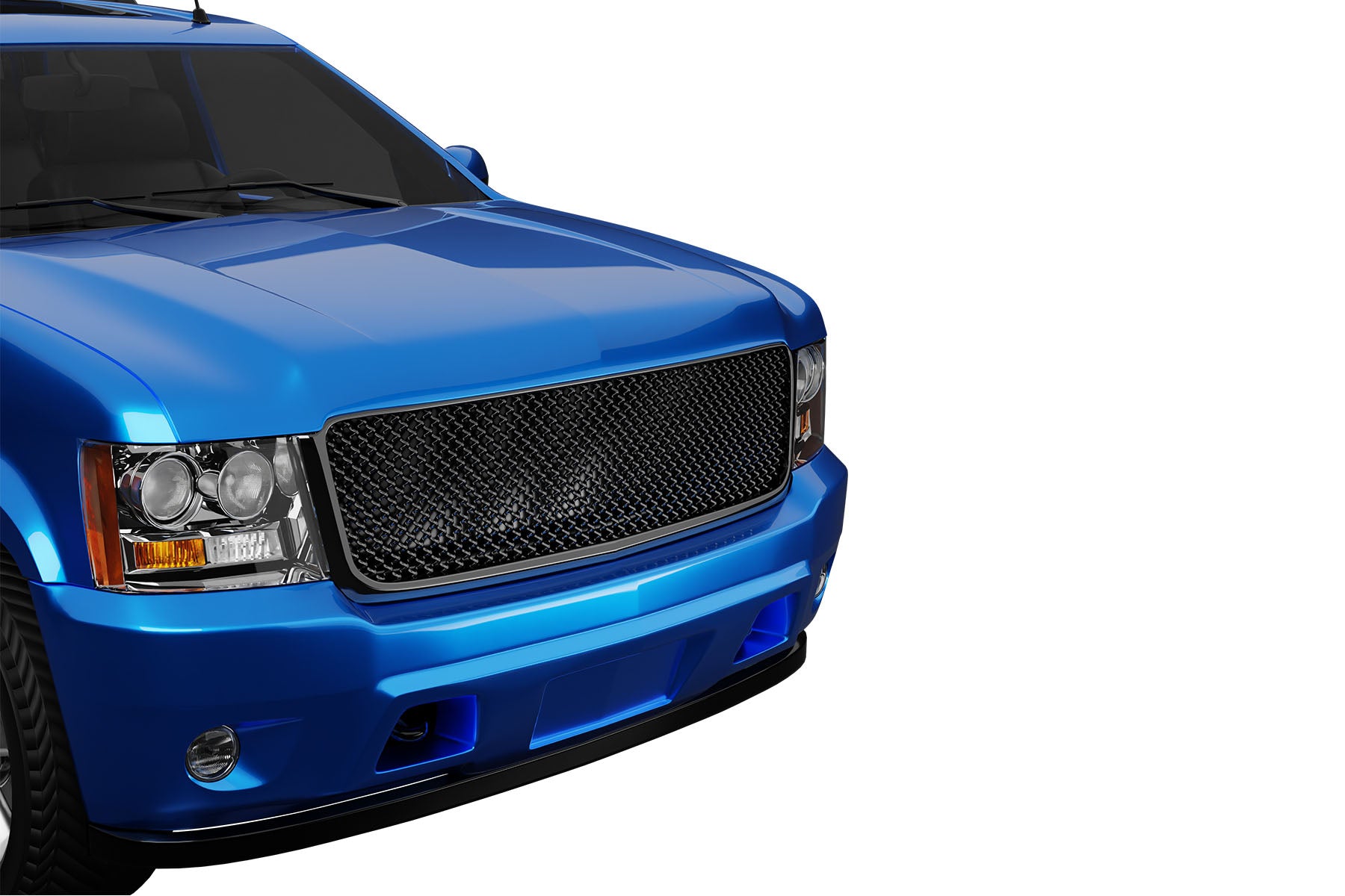 Premium ABS Gloss Black Sport Mesh Grille for Chevrolet Tahoe/Suburban/Avalanche 2007-2014 | Direct Fit & UV-Resistant