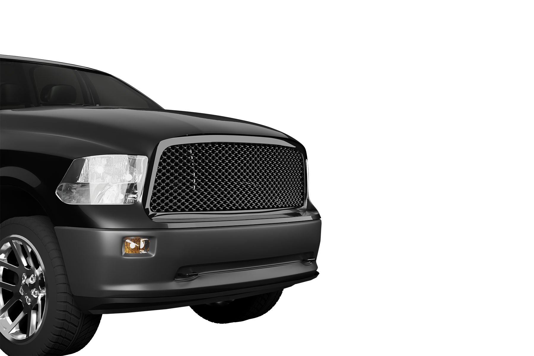 Premium ABS Gloss Black Sport Mesh Grille for Dodge Ram 1500 2009-2012 | Direct Fit & UV-Resistant