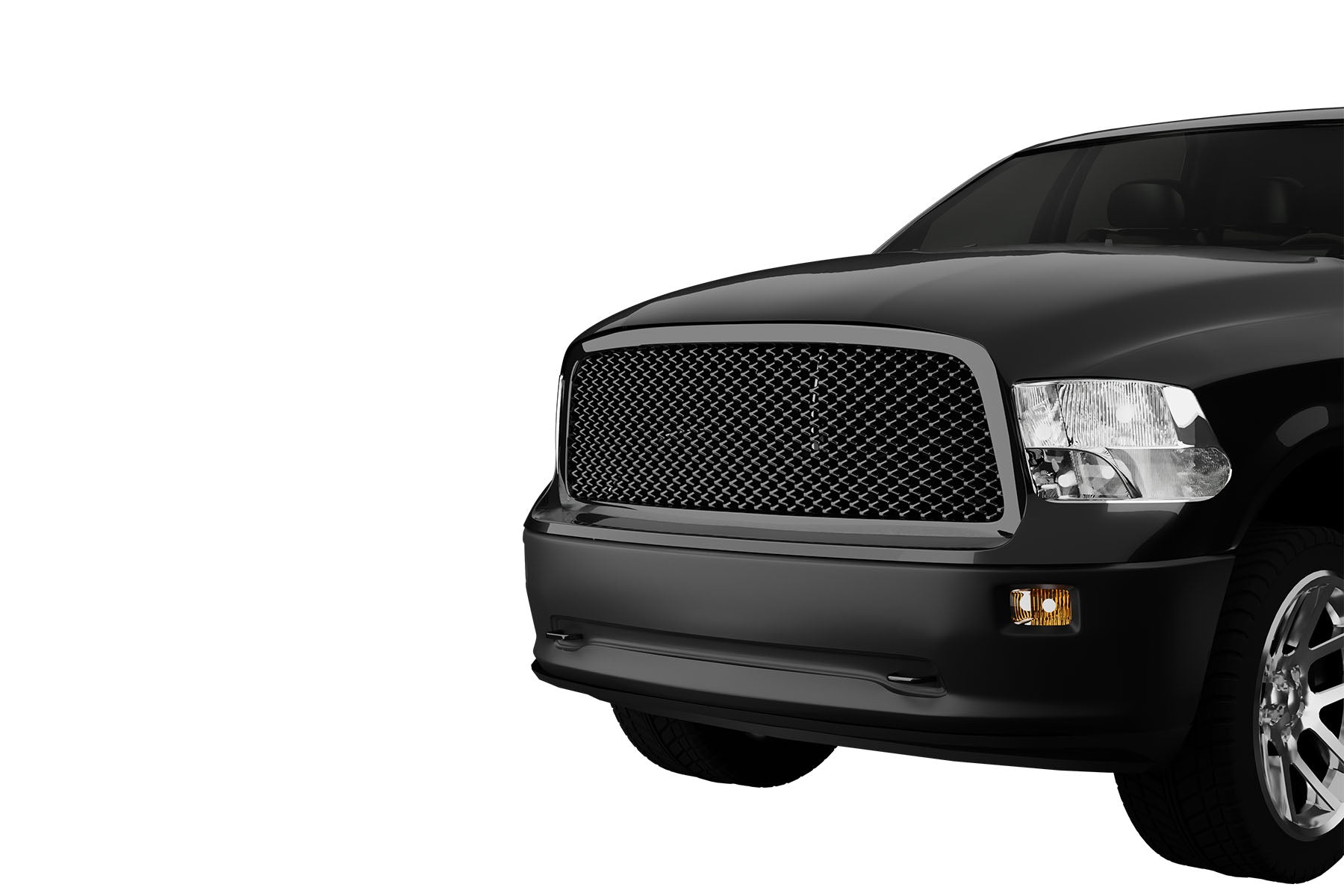 Premium ABS Gloss Black Sport Mesh Grille for Dodge Ram 1500 2009-2012 | Direct Fit & UV-Resistant