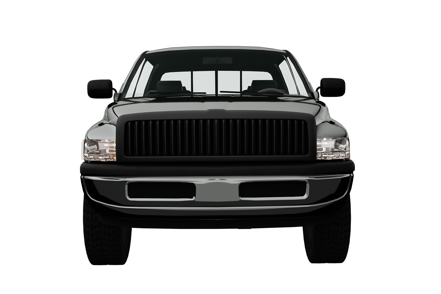 Premium ABS Matte Black Vertical Grille for Dodge Ram 1994-2002 | Direct Fit & UV-Resistant