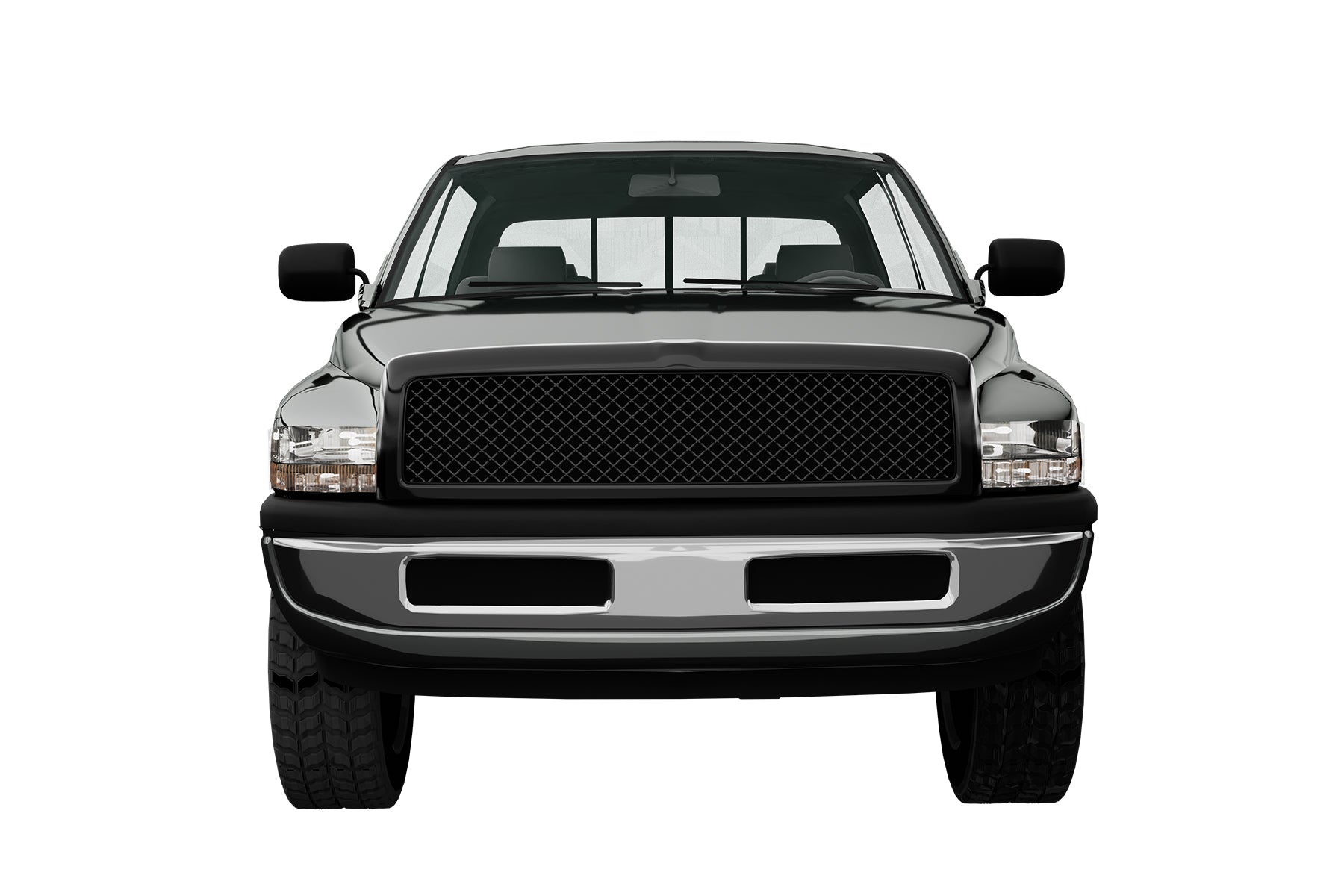 Premium ABS Gloss Black Sport Mesh Grille for Dodge Ram 1994-2002 | Direct Fit & UV-Resistant