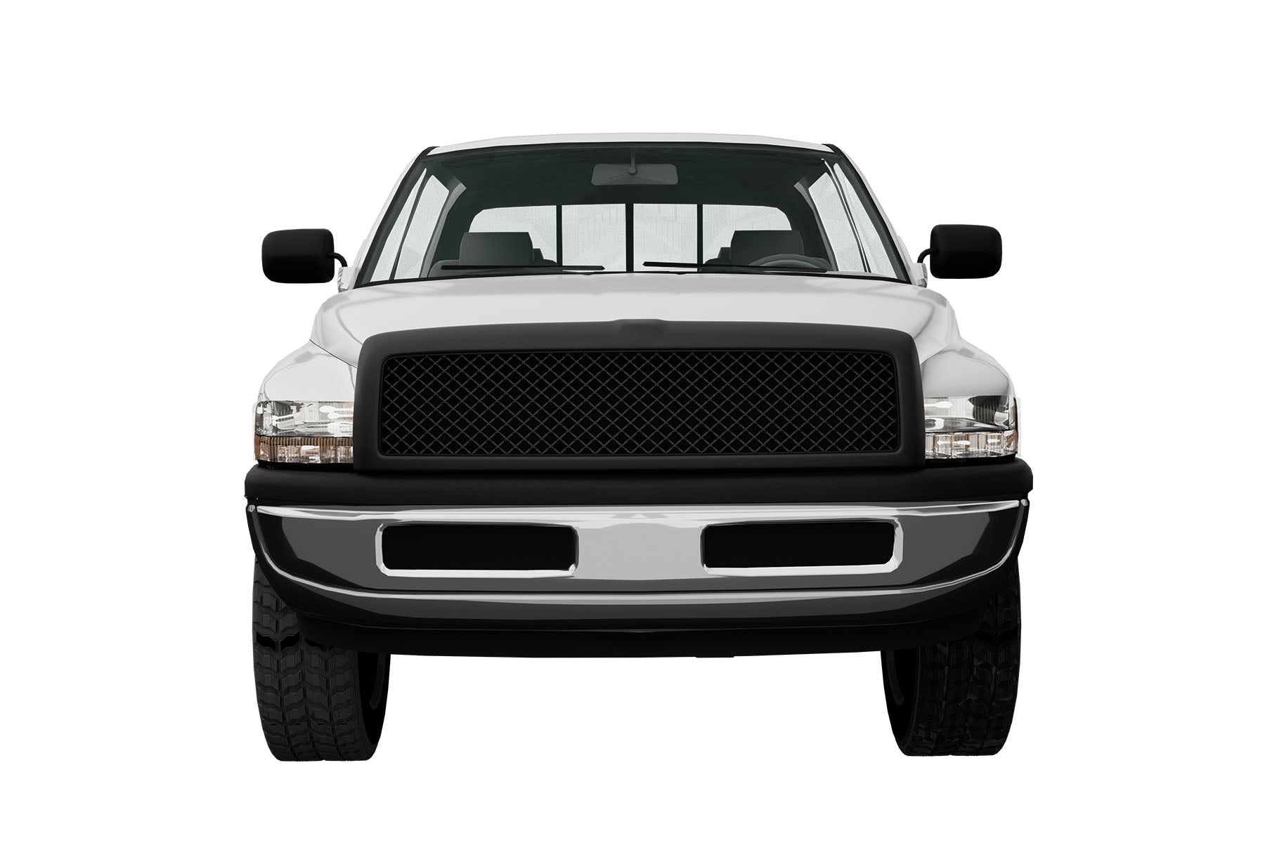 Premium ABS Matte Black Sport Mesh Grille for Dodge Ram 1500/2500/3500 1994-2002 | Direct Fit & UV-Resistant