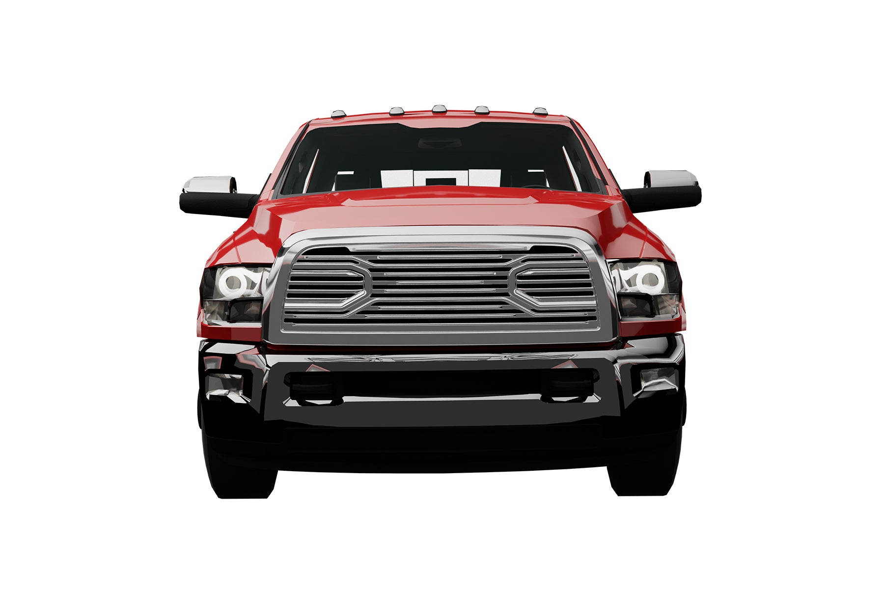 Premium ABS Matte Black Big Horn Grille for 2010-2018 Dodge Ram 2500/3500 | Direct Fit & Impact-Resistant