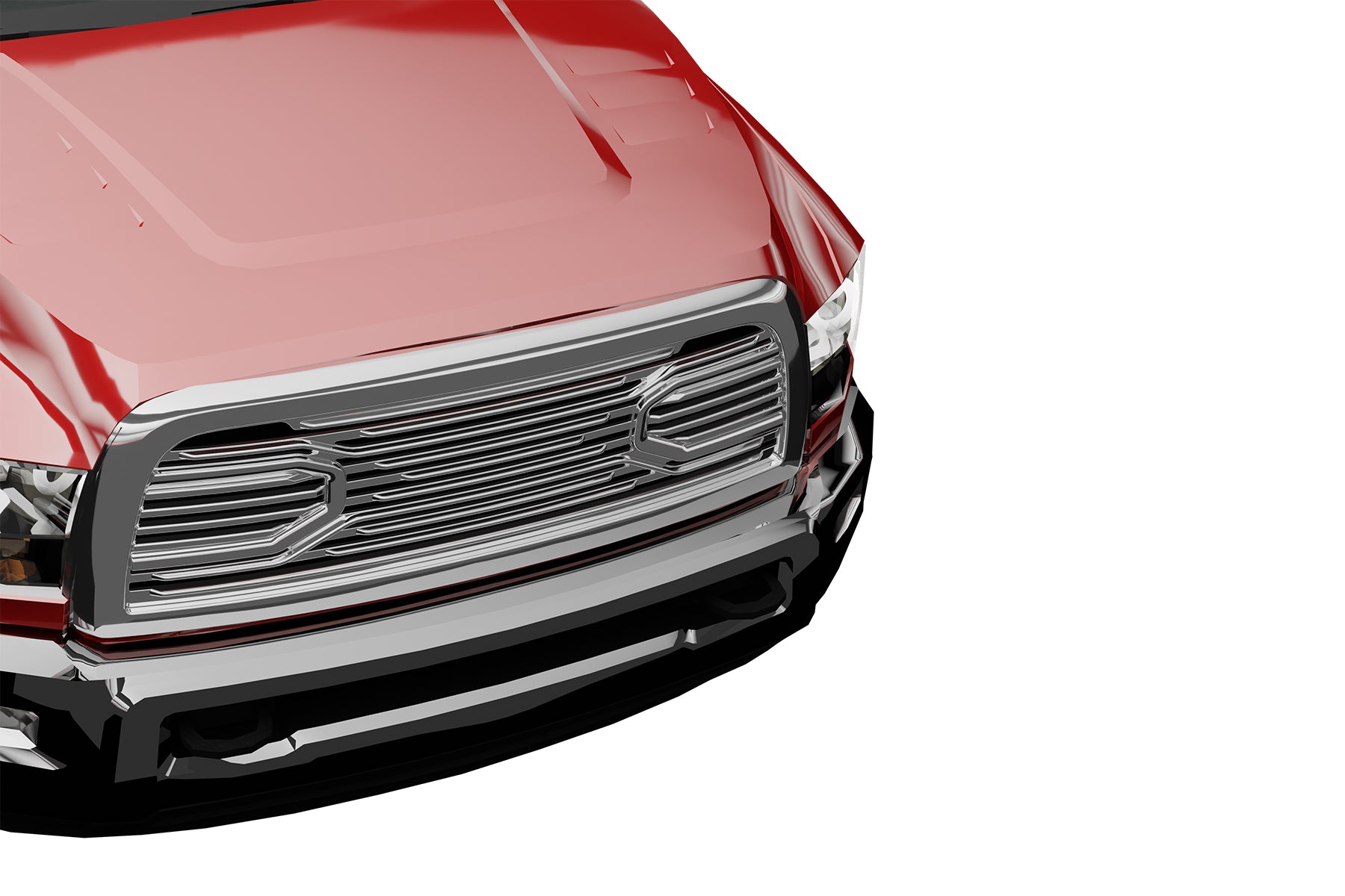 Premium ABS Chrome Big Horn Style Grille for 2010-2018 Dodge Ram 2500/3500/4500/5500 | Direct Fit & UV-Resistant