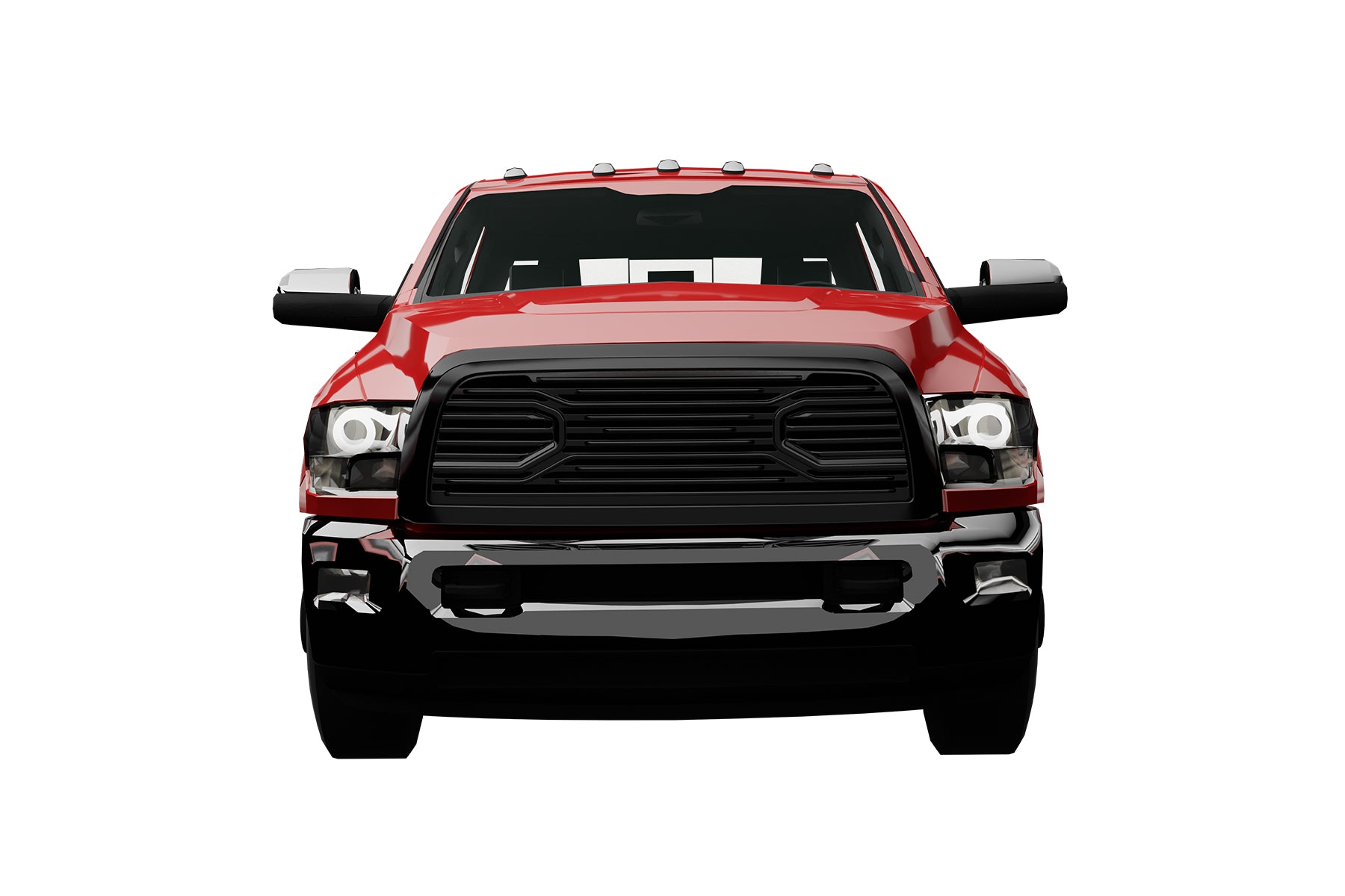 Premium ABS Gloss Black Big Horn Grille for Dodge Ram 2500/3500/4500/5500 2010-2018 | Direct Fit & UV-Resistant