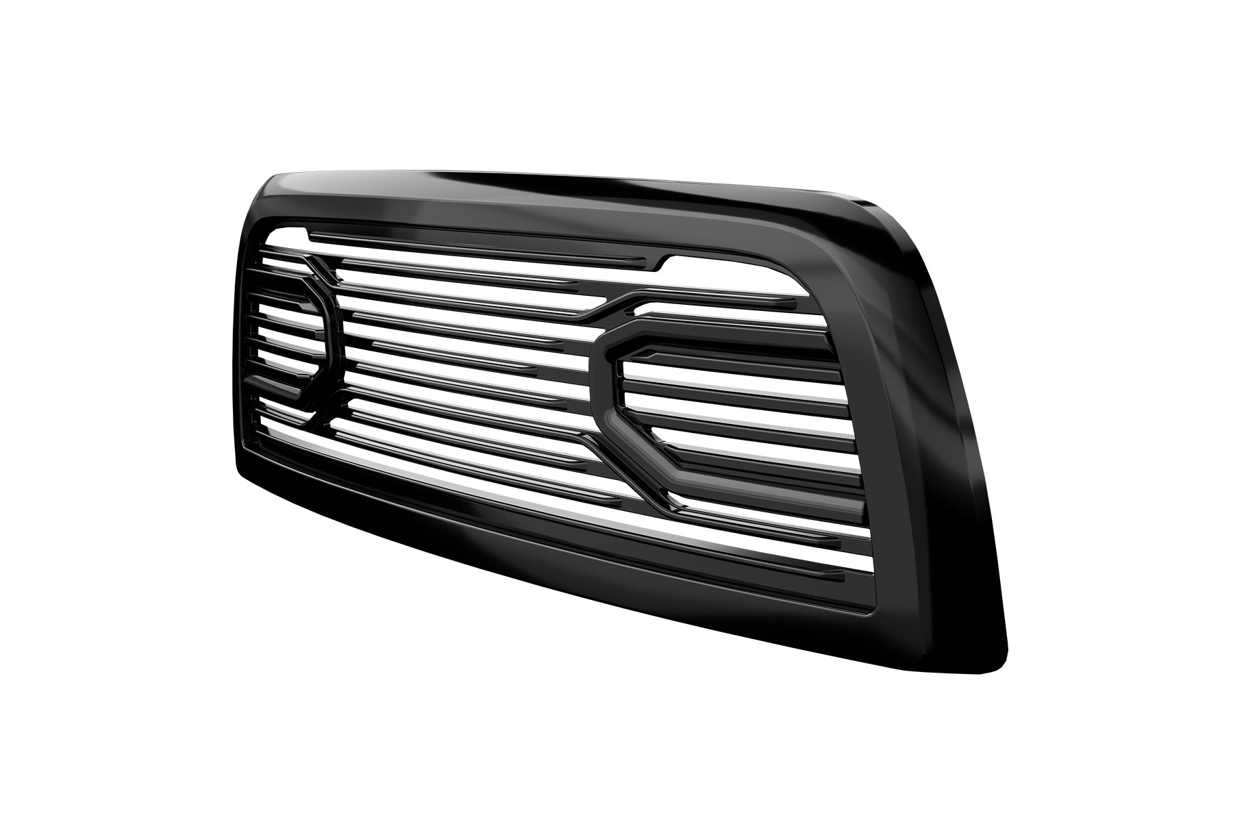 Premium ABS Gloss Black Big Horn Grille for Dodge Ram 2500/3500/4500/5500 2010-2018 | Direct Fit & UV-Resistant