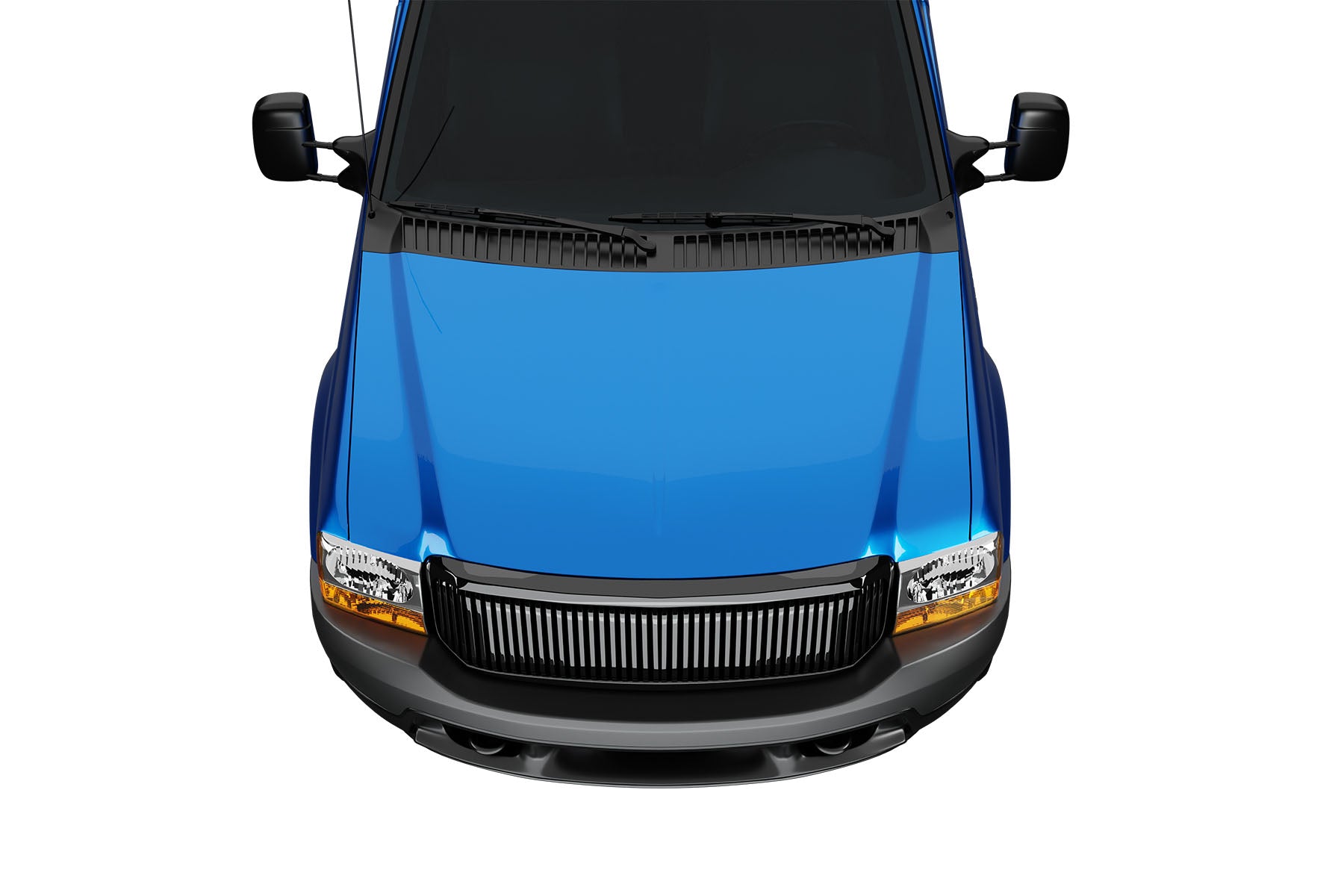 Premium ABS Gloss Black Vertical Front Hood Bumper Grille for 2005-2007 Ford F250/F350 Super Duty | Direct Fit & UV-Resistant