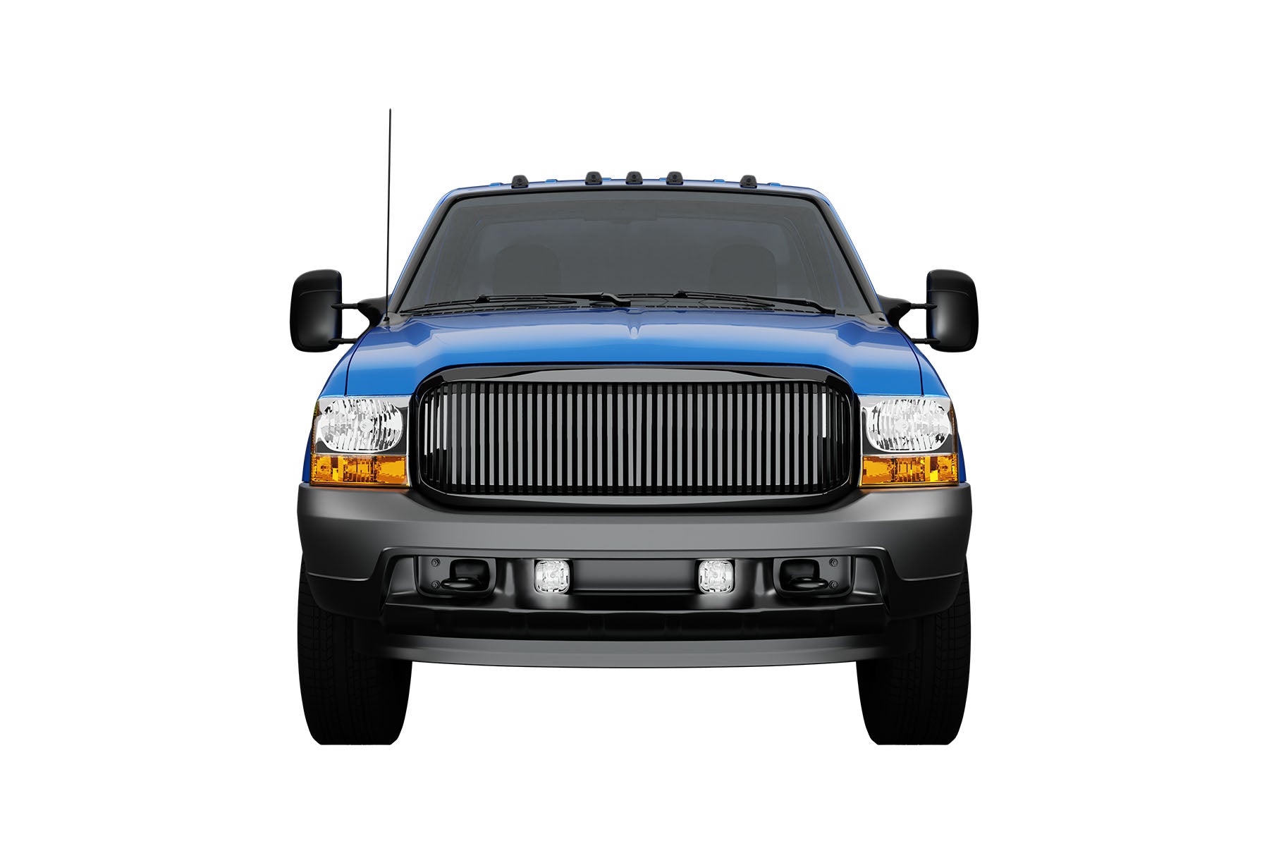 Premium ABS Gloss Black Vertical Front Hood Bumper Grille for 2005-2007 Ford F250/F350 Super Duty | Direct Fit & UV-Resistant