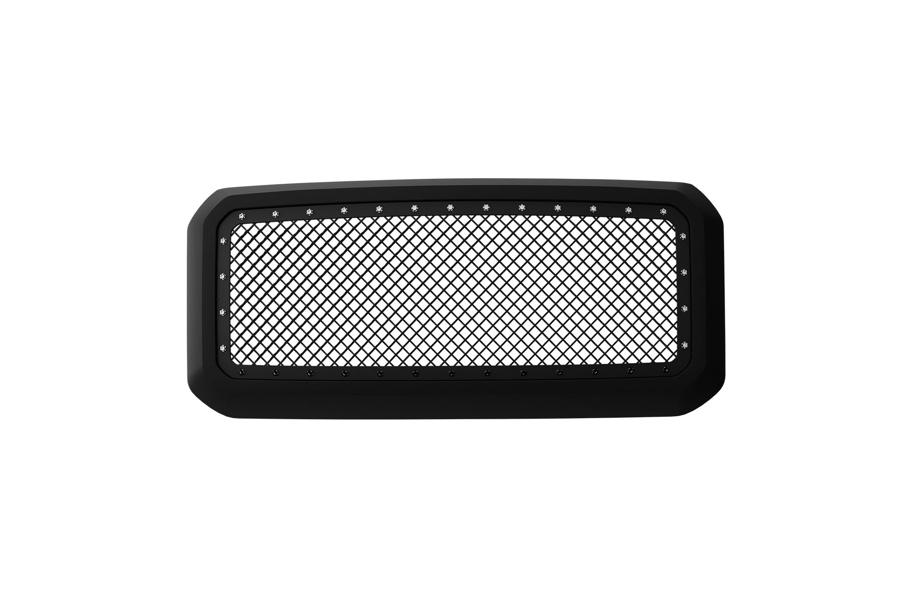 Premium ABS Glossy Black Rivet Bolt Mesh Grille for Ford F250/F350 Super Duty 2011-2016 | Direct Fit & UV-Resistant