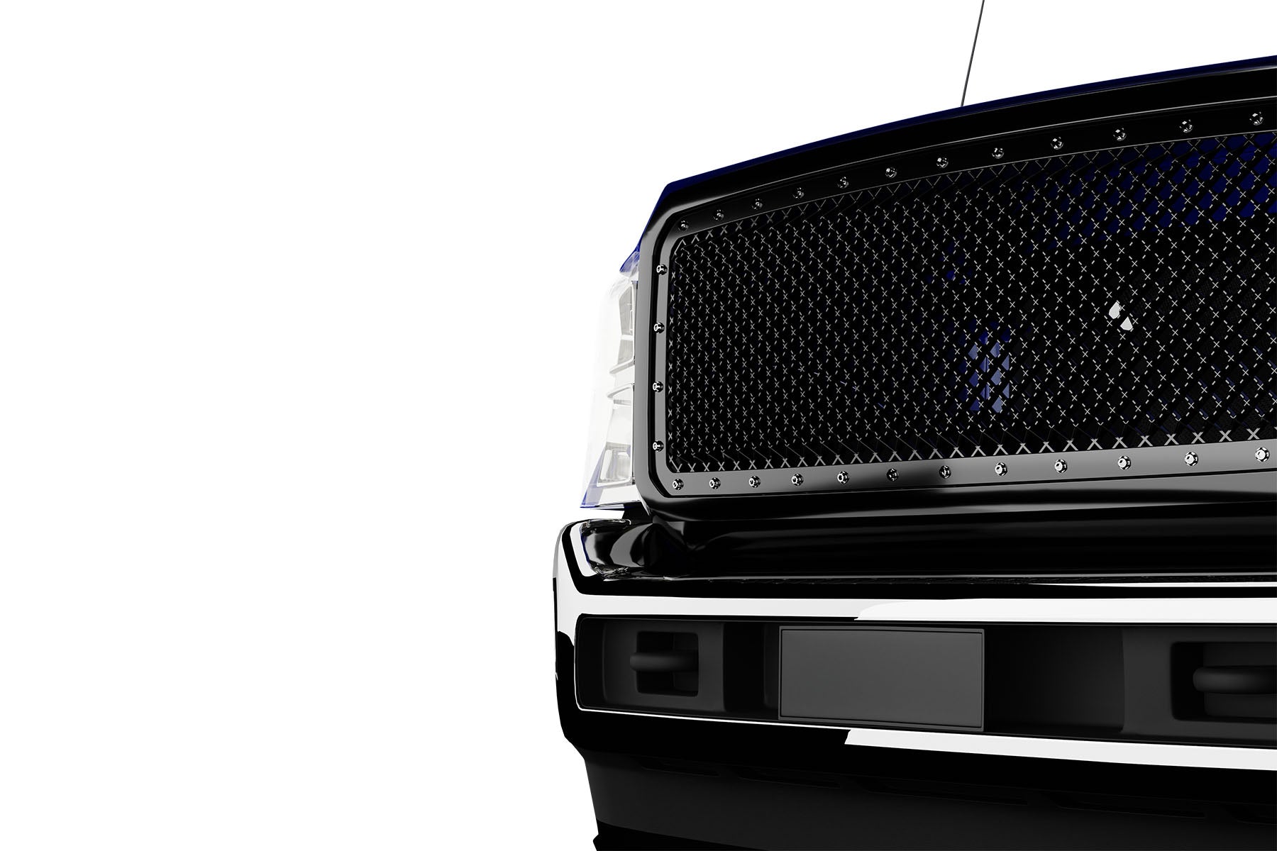 Premium ABS Glossy Black Rivet Bolt Mesh Grille for Ford F250/F350 Super Duty 2011-2016 | Direct Fit & UV-Resistant