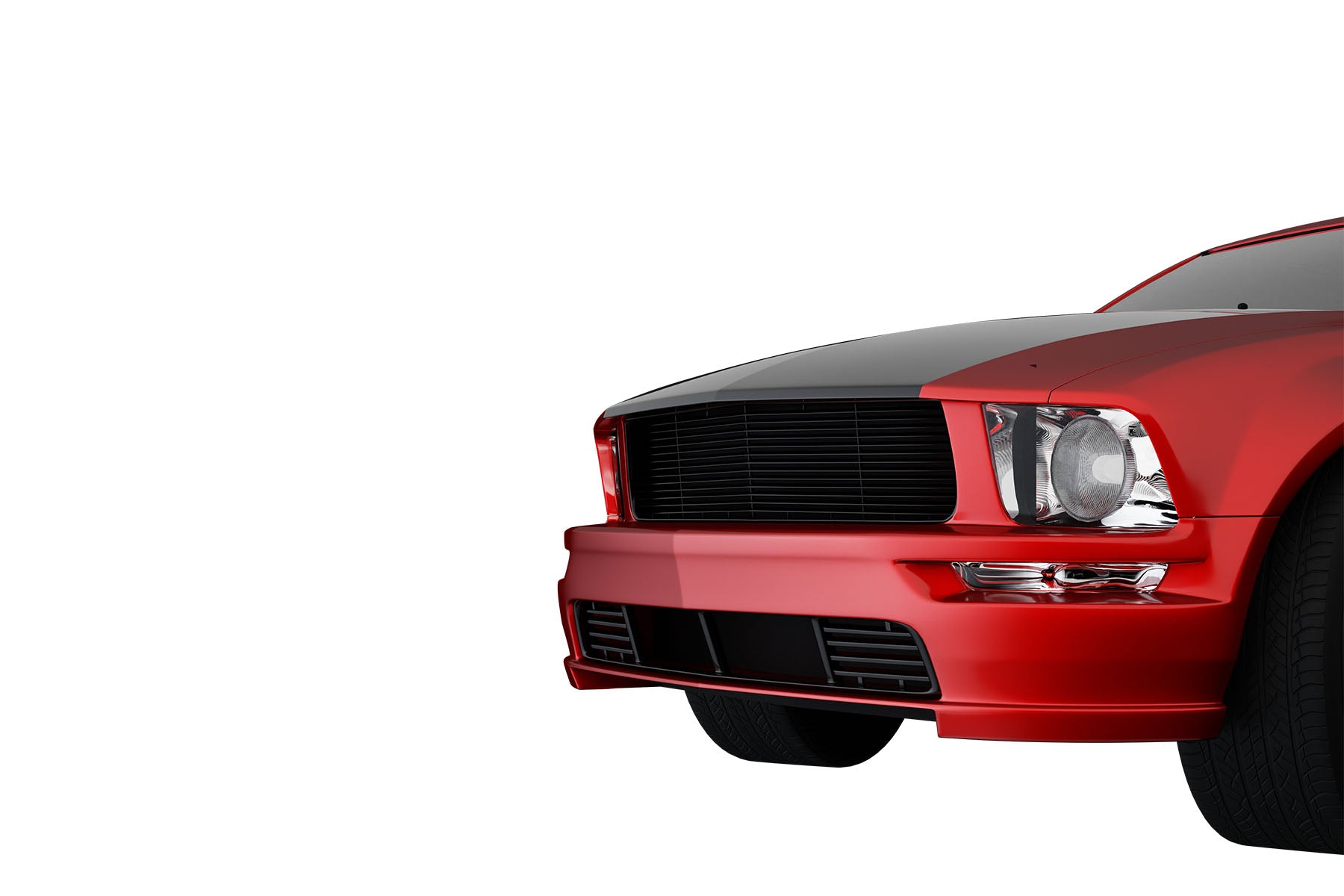 Premium ABS Gloss Black Sport Mesh Grille for Ford Mustang 2005-2009 | Direct Fit & UV-Resistant