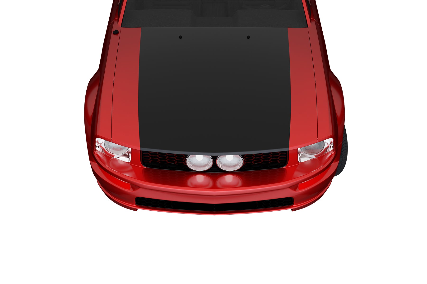 Premium ABS Glossy Black Honeycomb Mesh Grille for Ford Mustang GT 2005-2009 | Direct Fit & LED-Ready