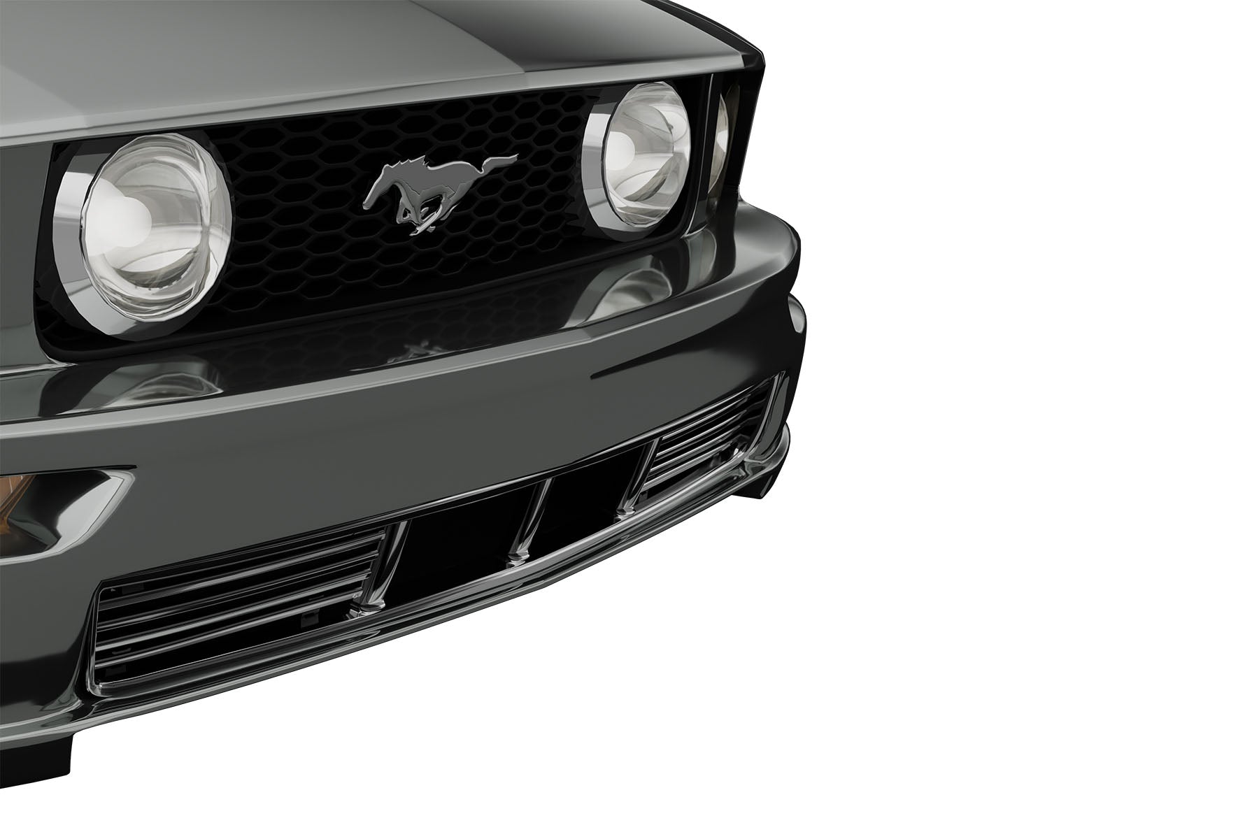Premium ABS Gloss Black Sport Mesh Grille for Ford Mustang 2005-2009 | Direct Fit & UV-Resistant