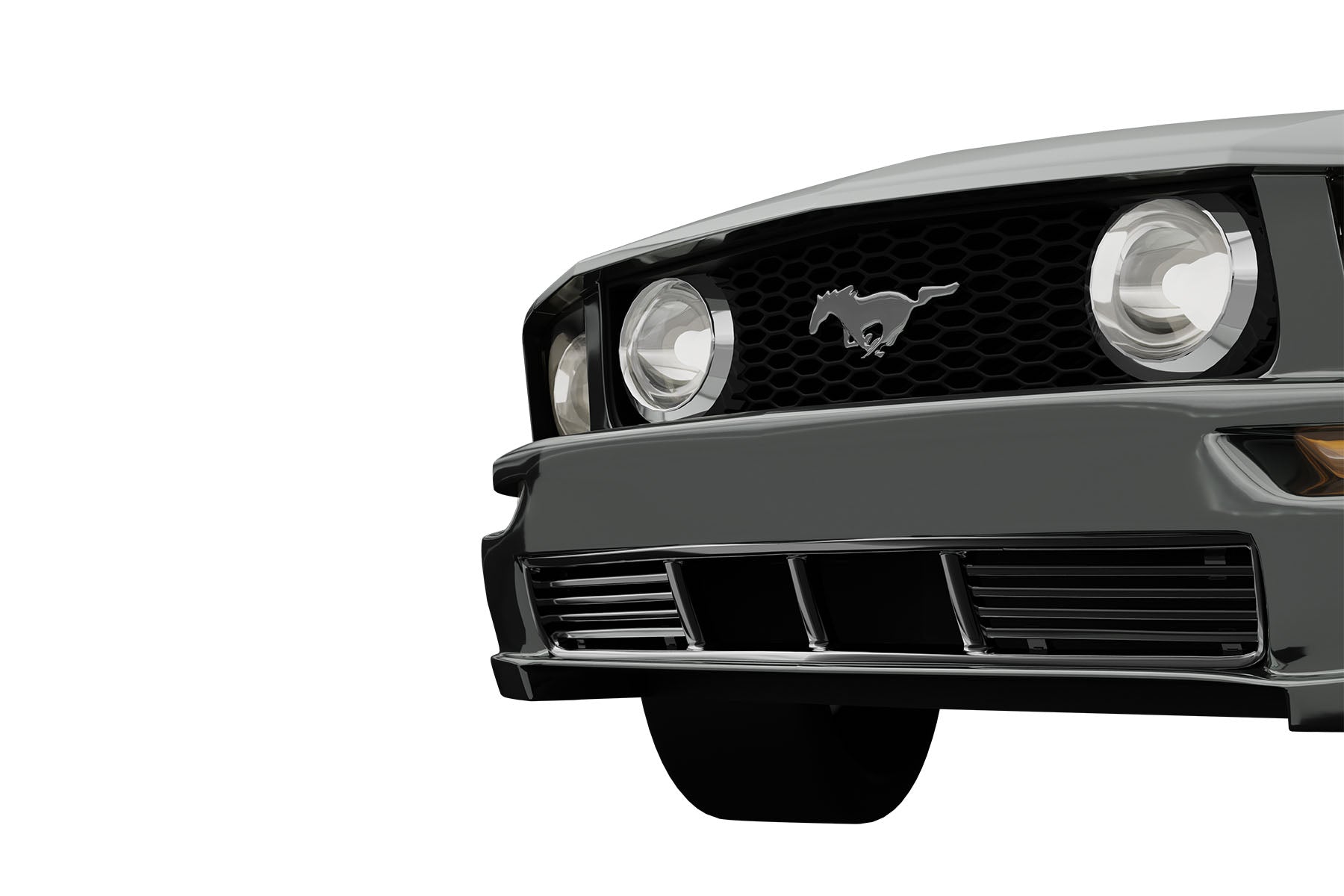Premium ABS Gloss Black Sport Mesh Grille for Ford Mustang 2005-2009 | Direct Fit & UV-Resistant