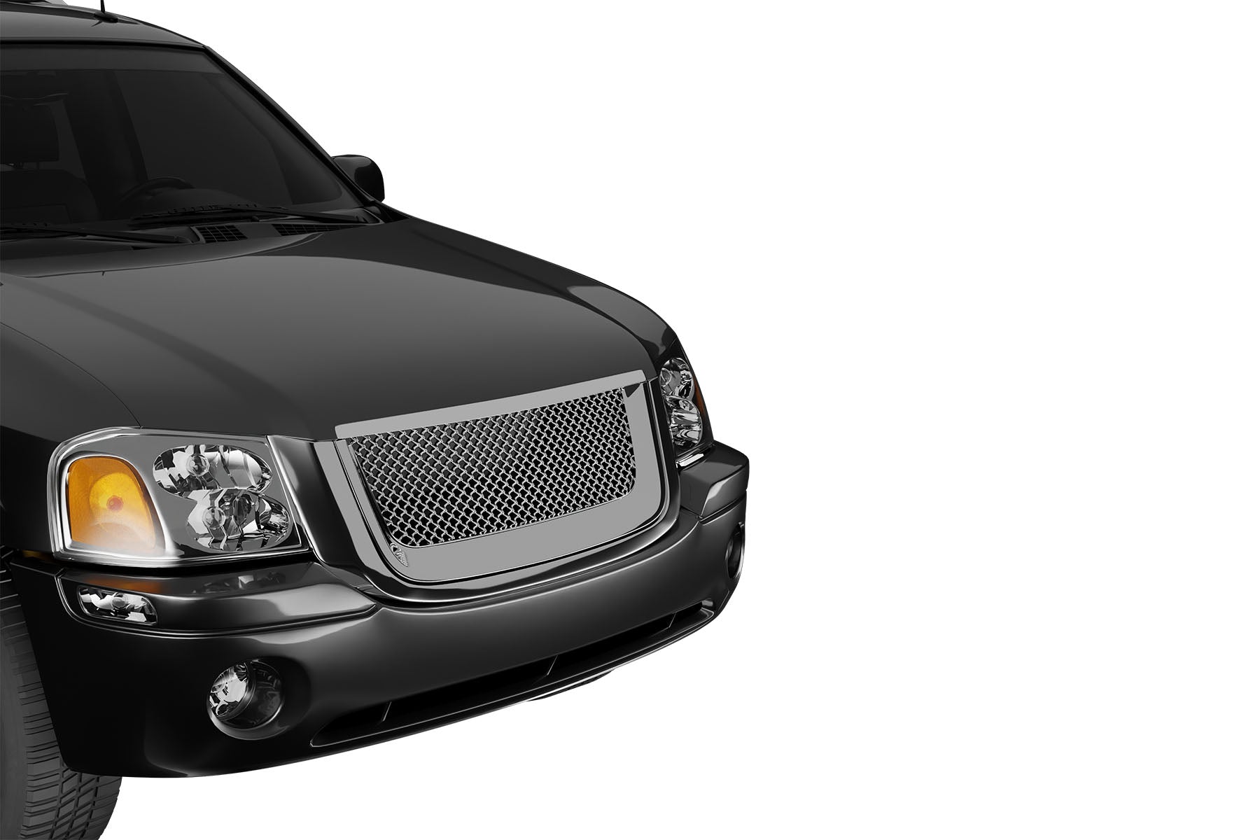 Premium ABS Chrome Sport Mesh Grille for 2002-2008 GMC Envoy | Direct Fit & UV-Resistant