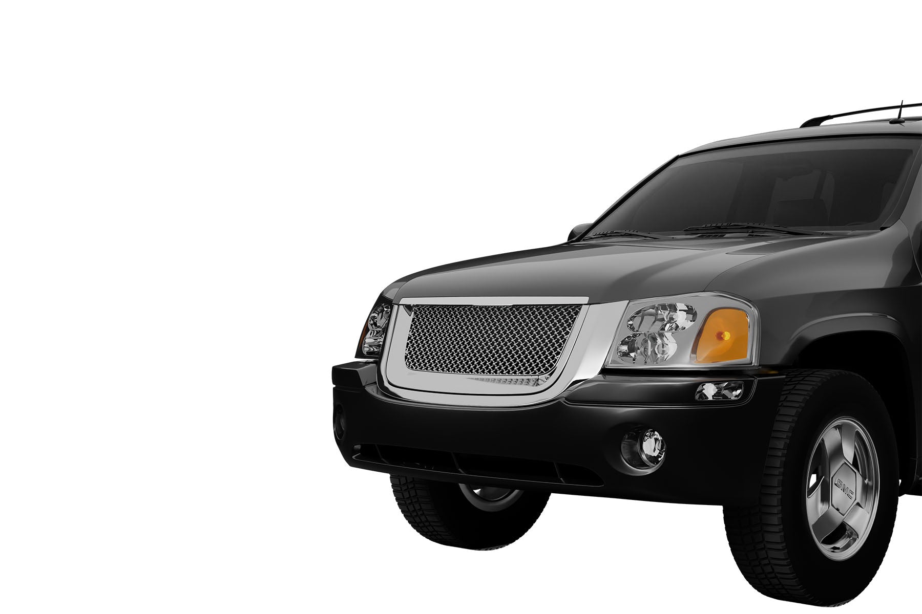 Premium ABS Chrome Sport Mesh Grille for 2002-2008 GMC Envoy | Direct Fit & UV-Resistant
