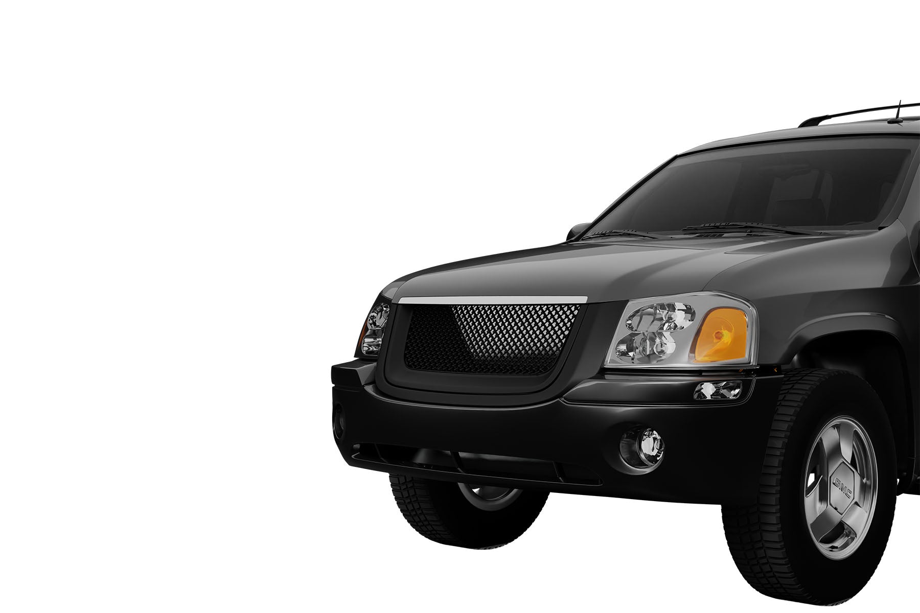 Premium ABS Matte Black Sport Mesh Grille for GMC Envoy 2002-2008 | Direct Fit & UV-Resistant