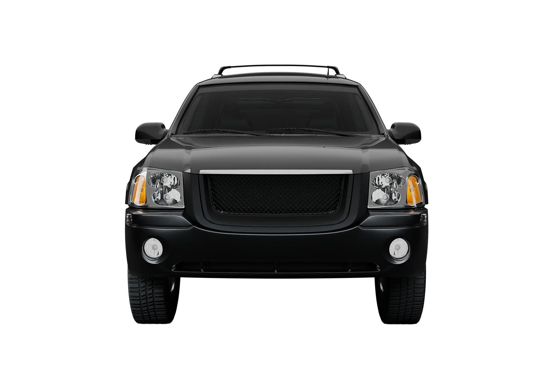 Premium ABS Matte Black Sport Mesh Grille for GMC Envoy 2002-2008 | Direct Fit & UV-Resistant