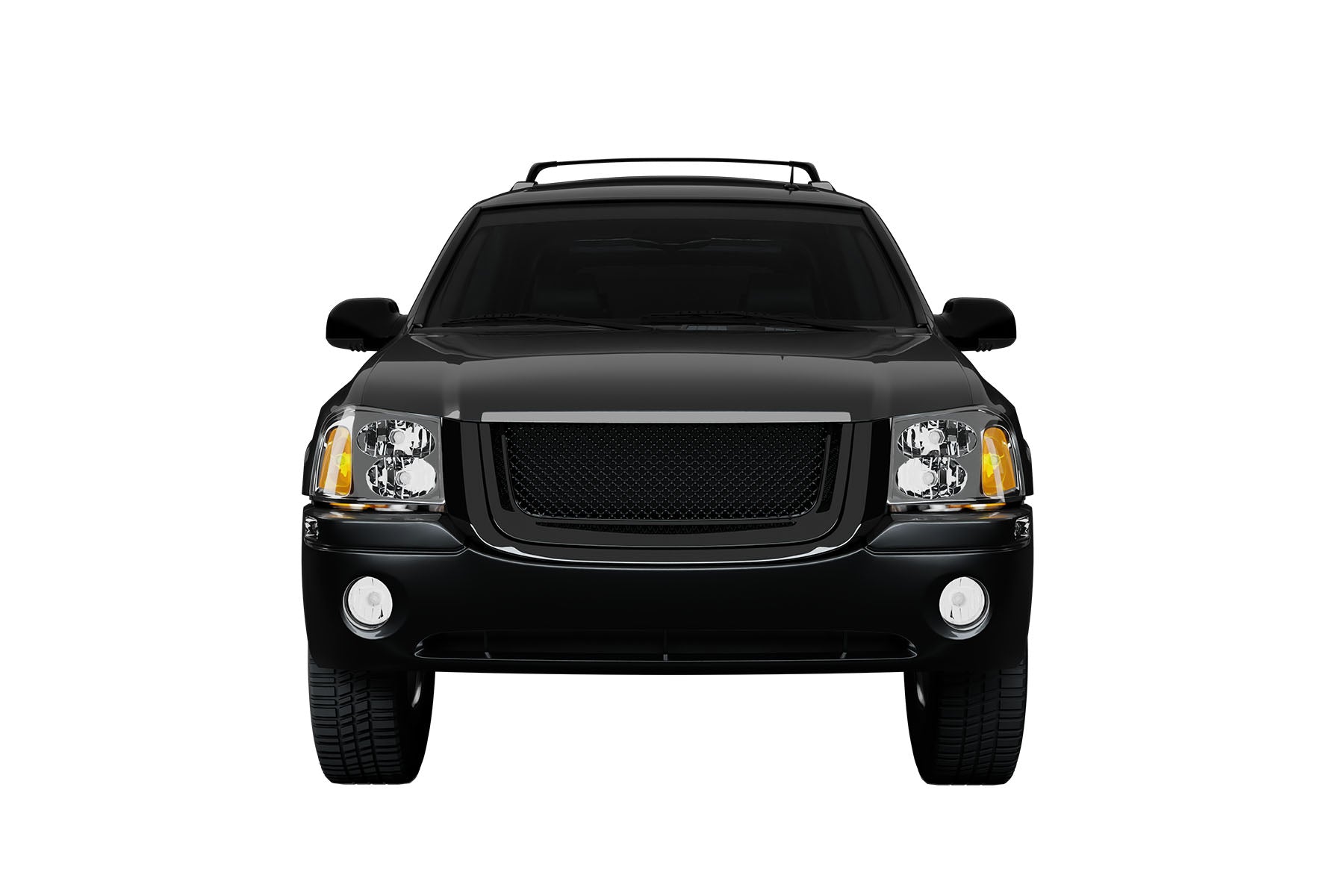 Premium ABS Gloss Black Sport Mesh Grille for GMC Envoy 2002-2008 | Direct Fit & UV-Resistant