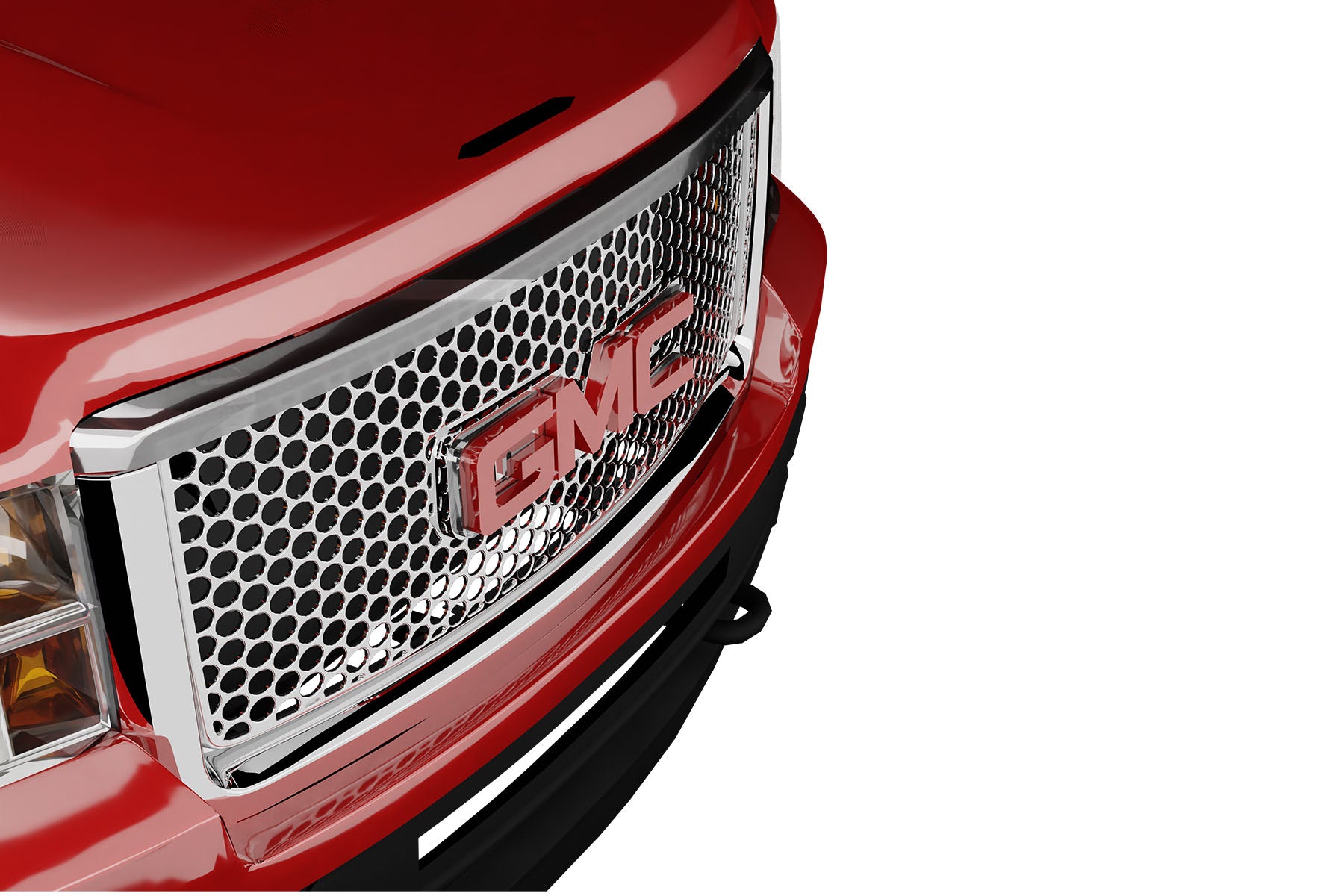 Premium ABS Chrome Round Hole Mesh Grille for GMC Sierra 1500 2007-2013 | Direct Fit & Emblem-Ready