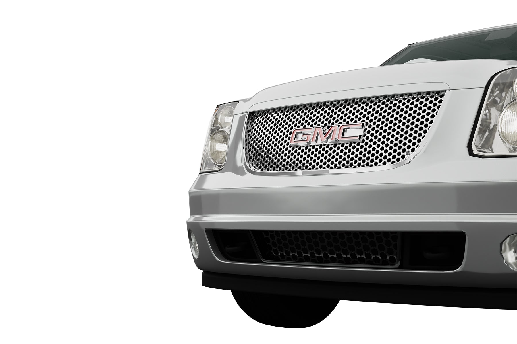 Premium ABS Chrome Round Hole Mesh Grille for GMC Yukon/Denali 2007-2014 | Direct Fit & UV-Resistant