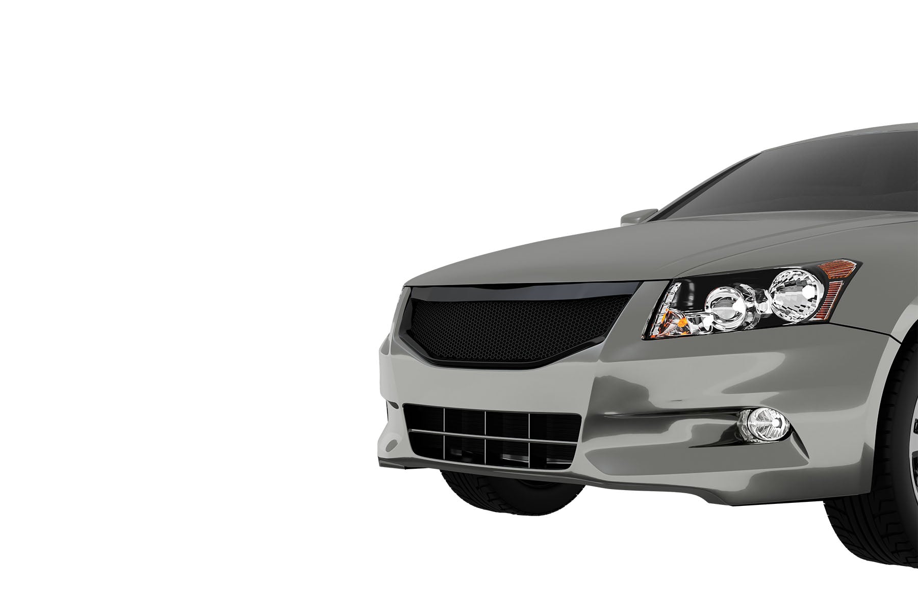 Premium Aluminum Glossy Black Sport Mesh Grille for Honda Accord 2011-2012 | Direct Fit & UV-Resistant