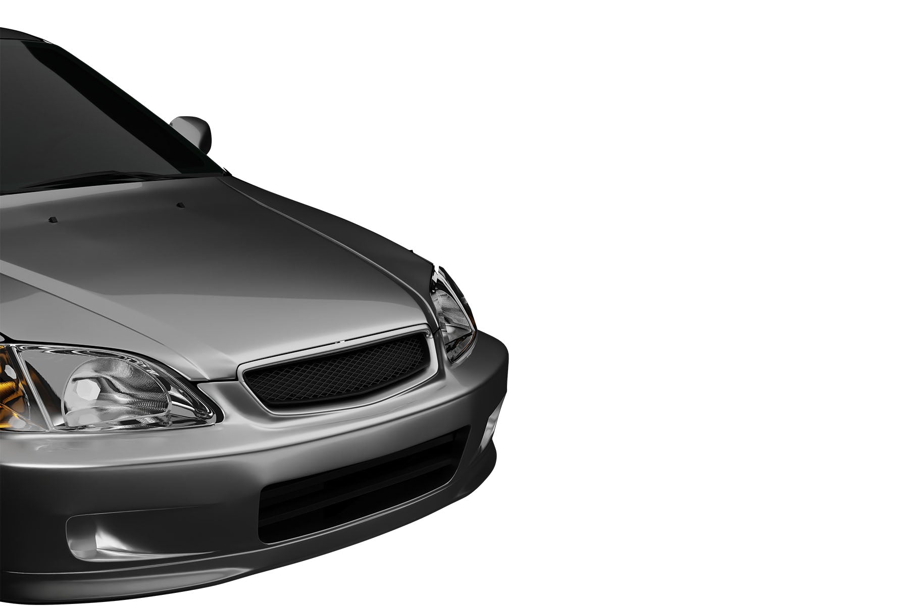 Premium ABS Matte Black T-R Mesh Grille for Honda Civic Si 2002-2005 | Direct Fit & UV-Resistant