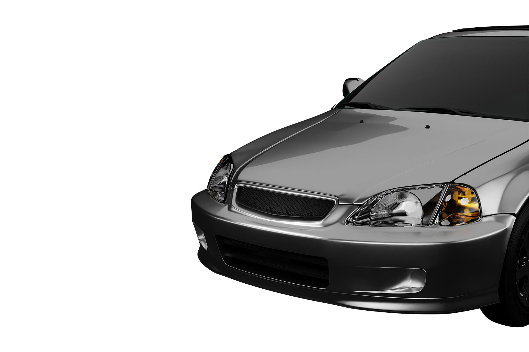 Premium ABS Matte Black T-R Mesh Grille for Honda Civic Si 2002-2005 | Direct Fit & UV-Resistant