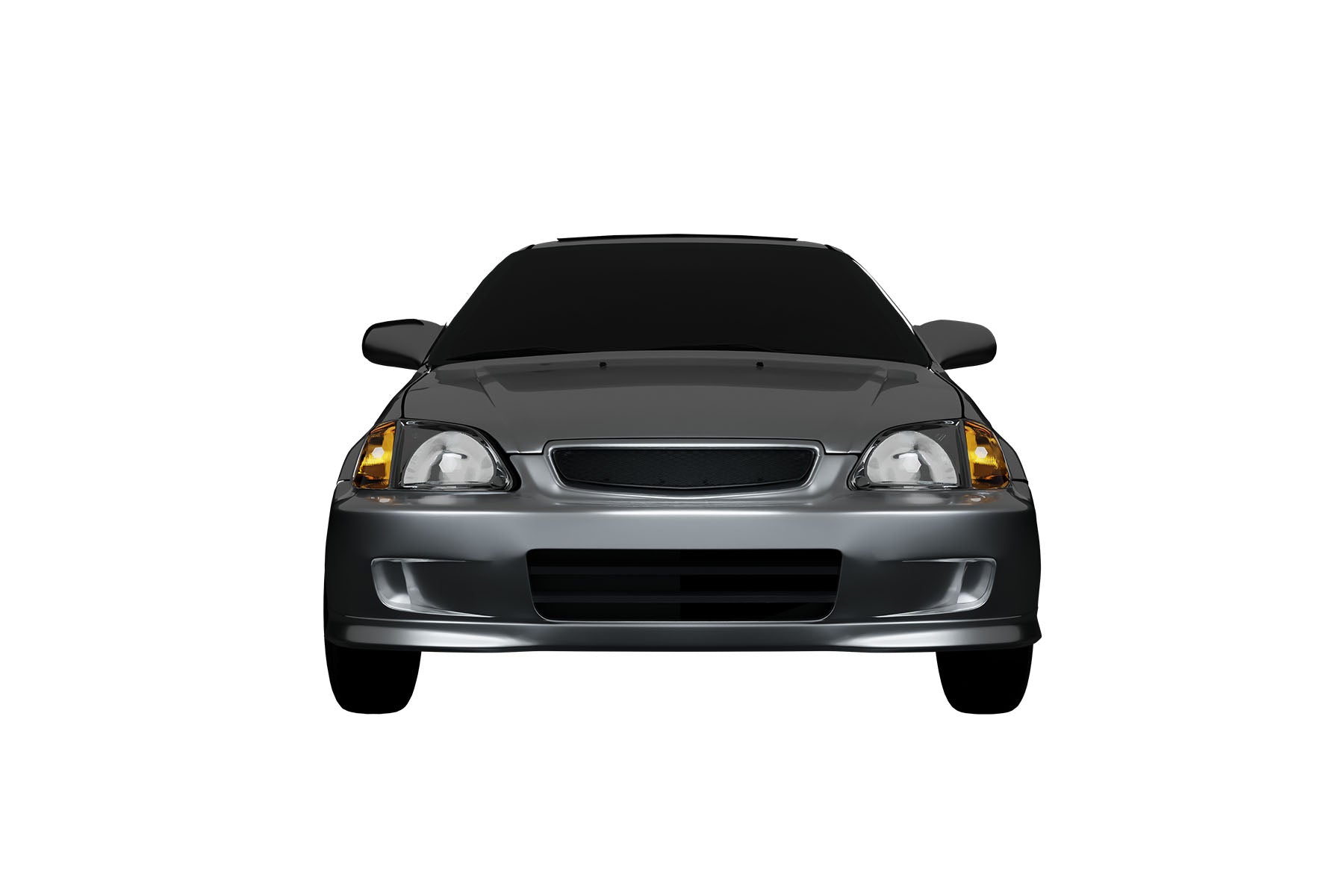 Premium ABS Matte Black T-R Mesh Grille for Honda Civic Si 2002-2005 | Direct Fit & UV-Resistant