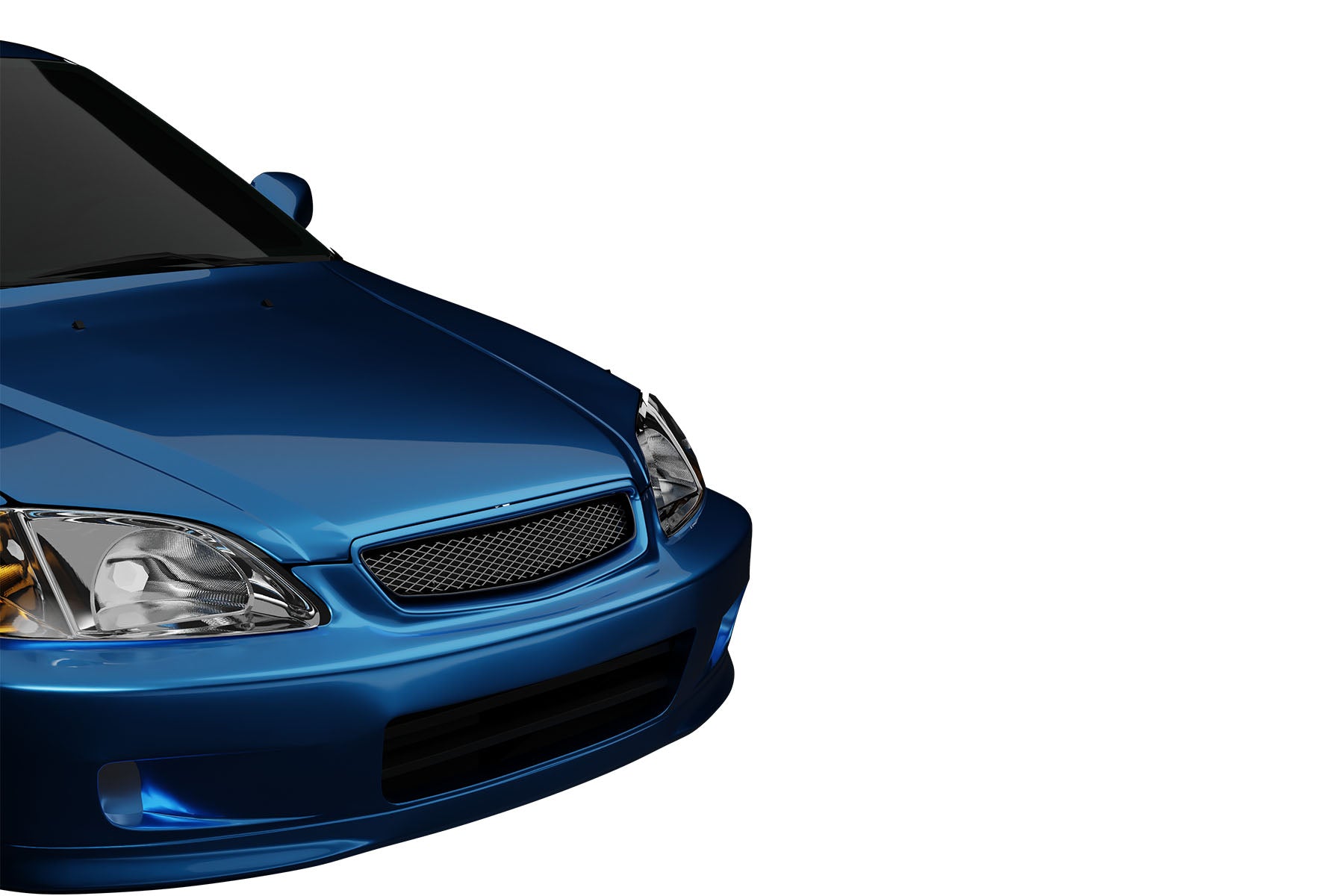 Premium ABS Gloss Black T-R Mesh Grille for Honda Civic Si 2002-2005 | Direct Fit & UV-Resistant