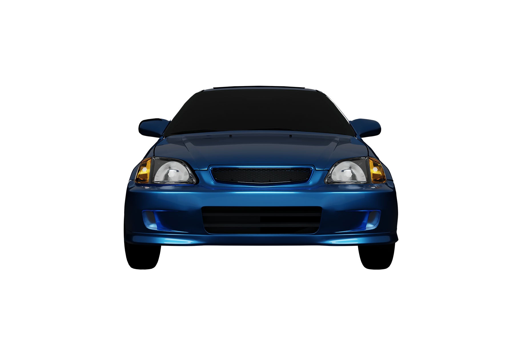 Premium ABS Gloss Black T-R Mesh Grille for Honda Civic Si 2002-2005 | Direct Fit & UV-Resistant