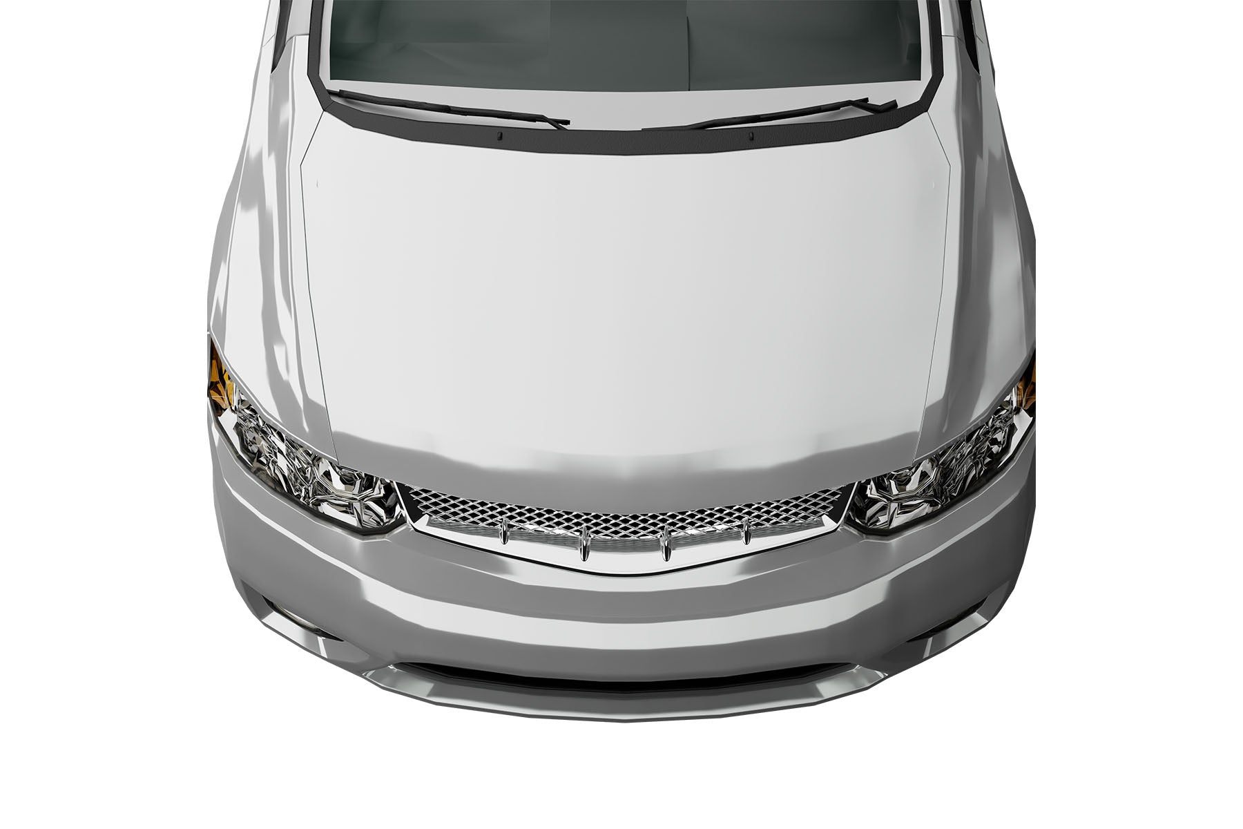 Premium ABS Chrome T-R Mesh Grille for Honda Civic 2006-2008 | Direct Fit & LED-Ready
