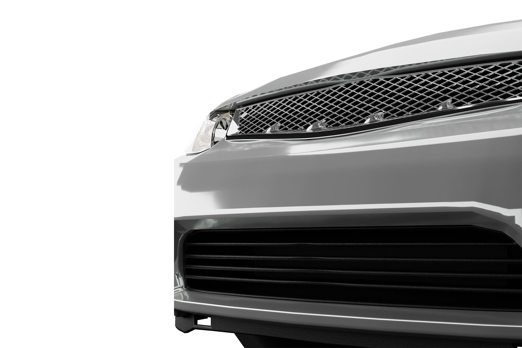 Premium ABS Chrome T-R Mesh Grille for Honda Civic 2006-2008 | Direct Fit & LED-Ready