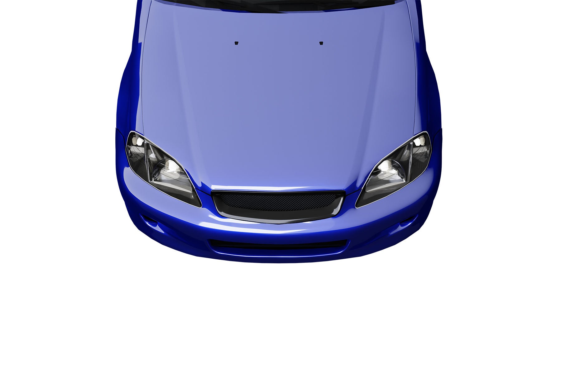 Premium Aluminum Gloss Black Mesh Grille for Honda Civic 1999-2000 | Direct Fit & UV-Resistant