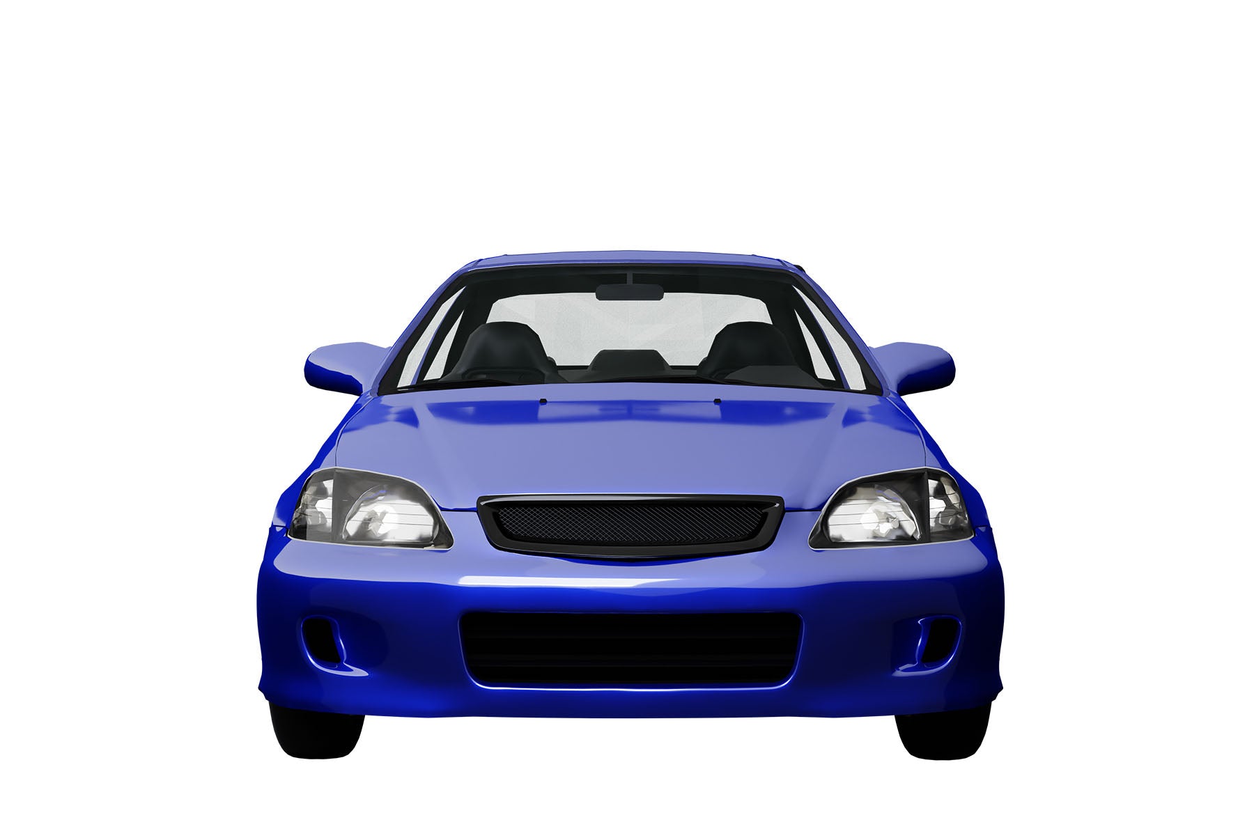 Premium Aluminum Gloss Black Mesh Grille for Honda Civic 1999-2000 | Direct Fit & UV-Resistant
