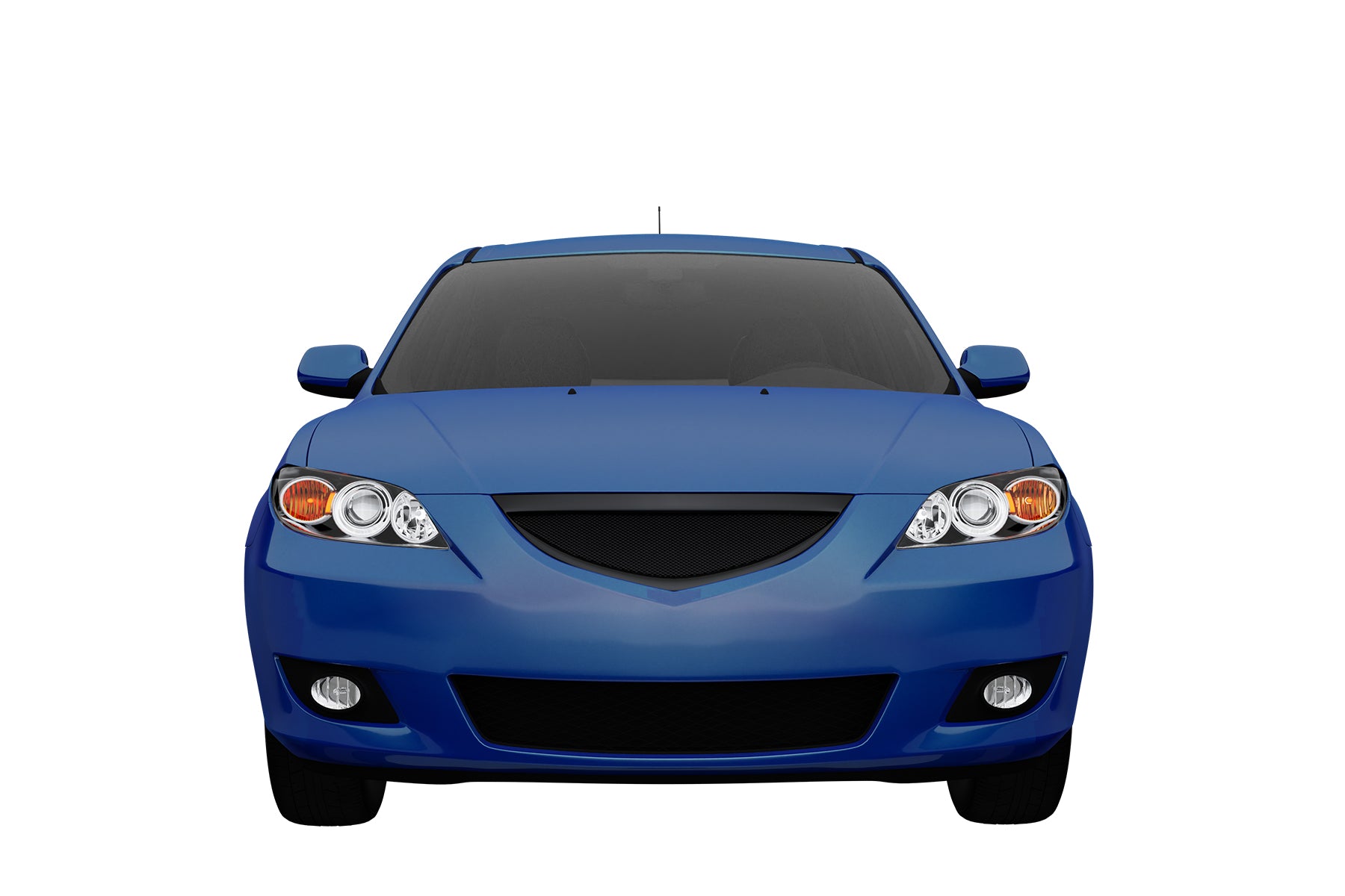 Premium Aluminum Gloss Black Sport Mesh Grille for Mazda 3 2004-2006 | Direct Fit & UV-Resistant